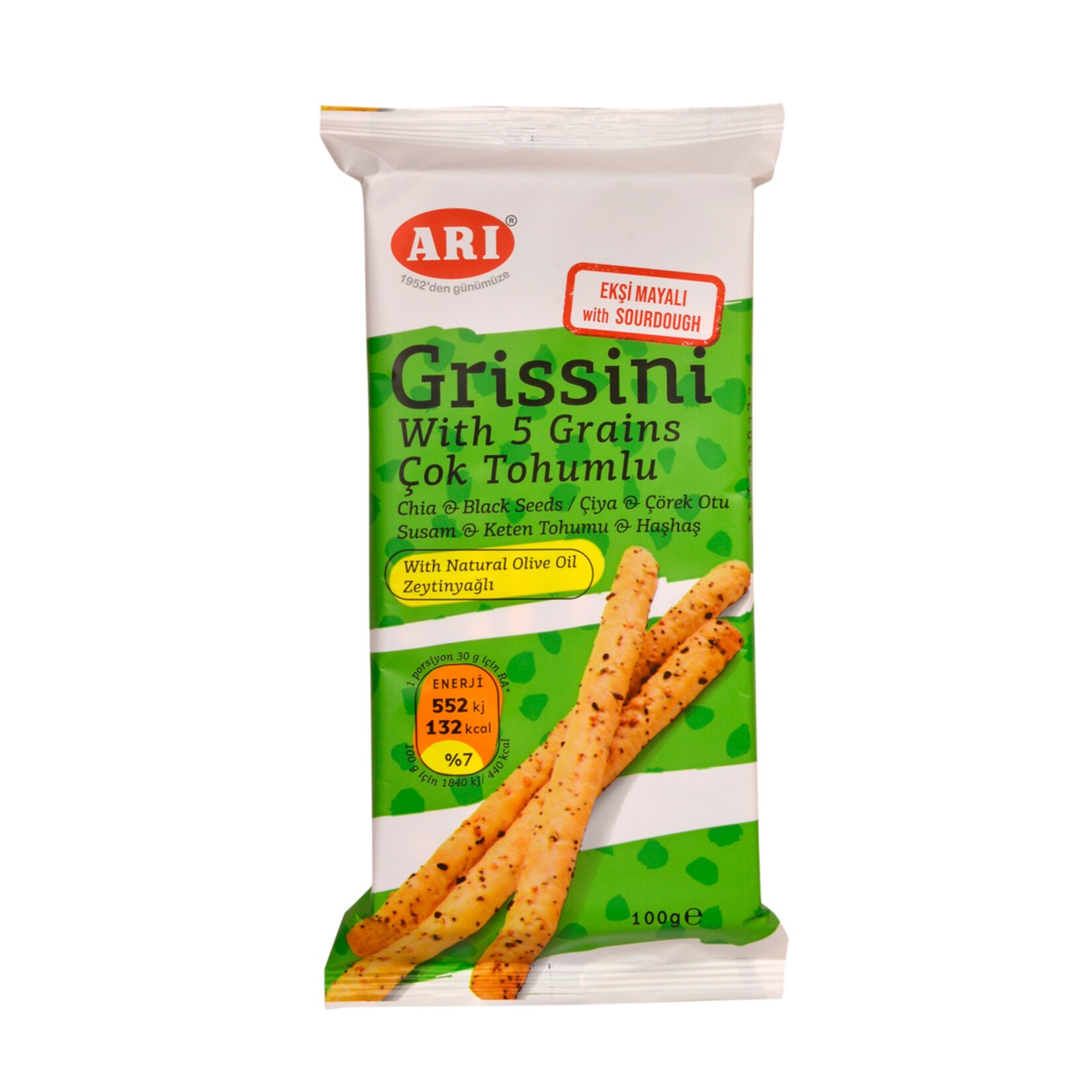 Arı Çok Tohumlu Ekşi Mayalı Grissini 100 Gr