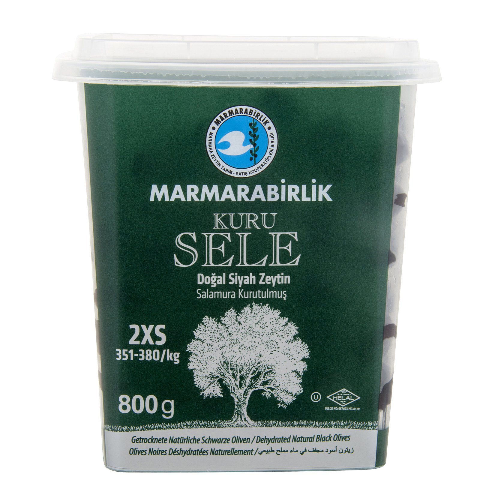 Marmarabirlik Kuru Sele Zeytin 351- 380 Ad/kg 800 G