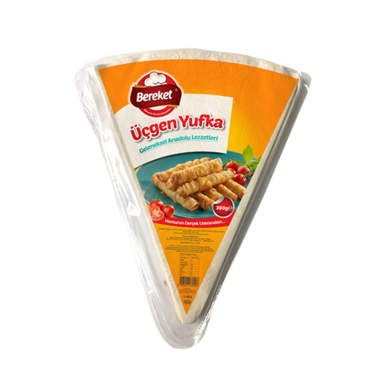 Bereket Üçgen Yufka 25 Yaprak 360 Gr