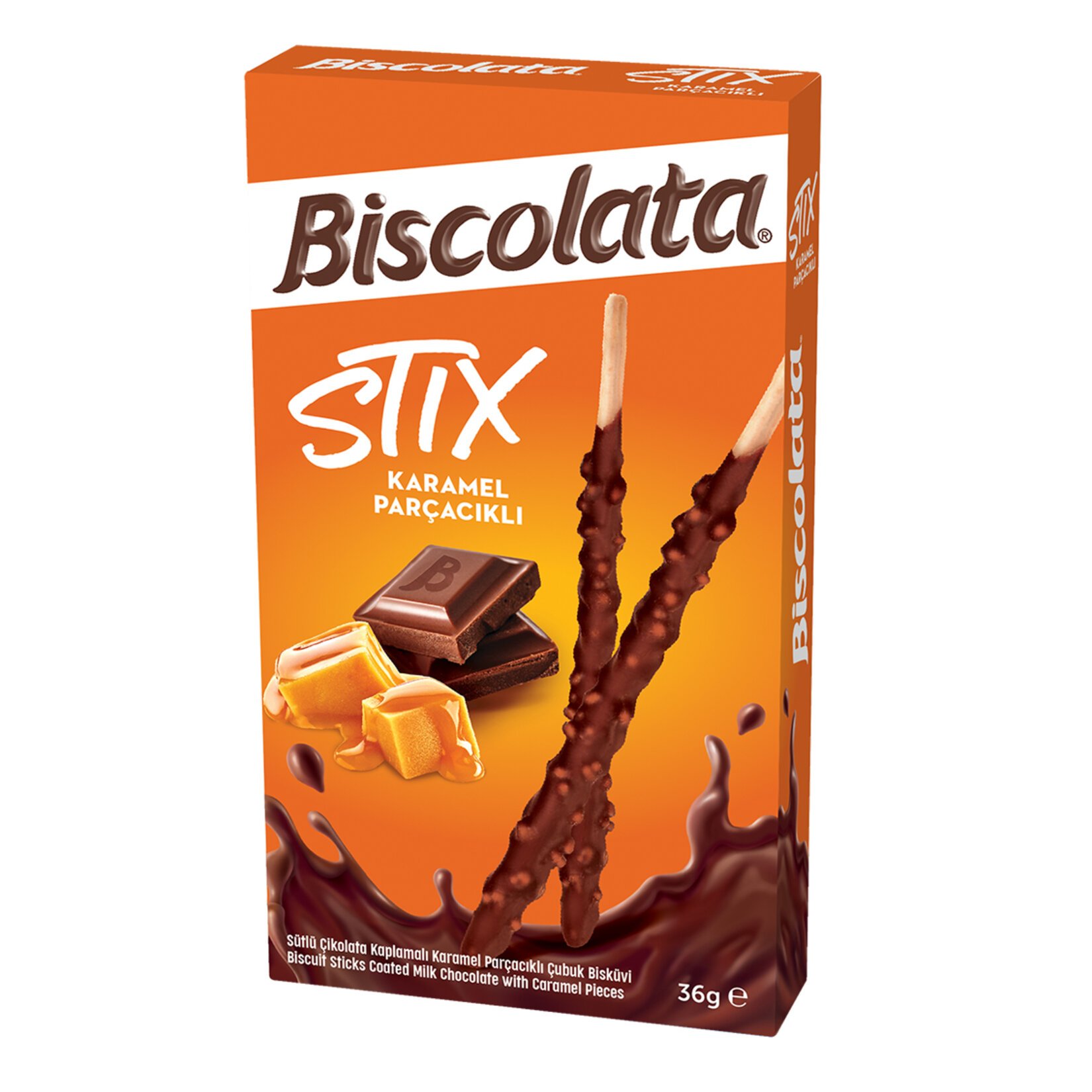 Biscolata Stix Karamelli 36Gr