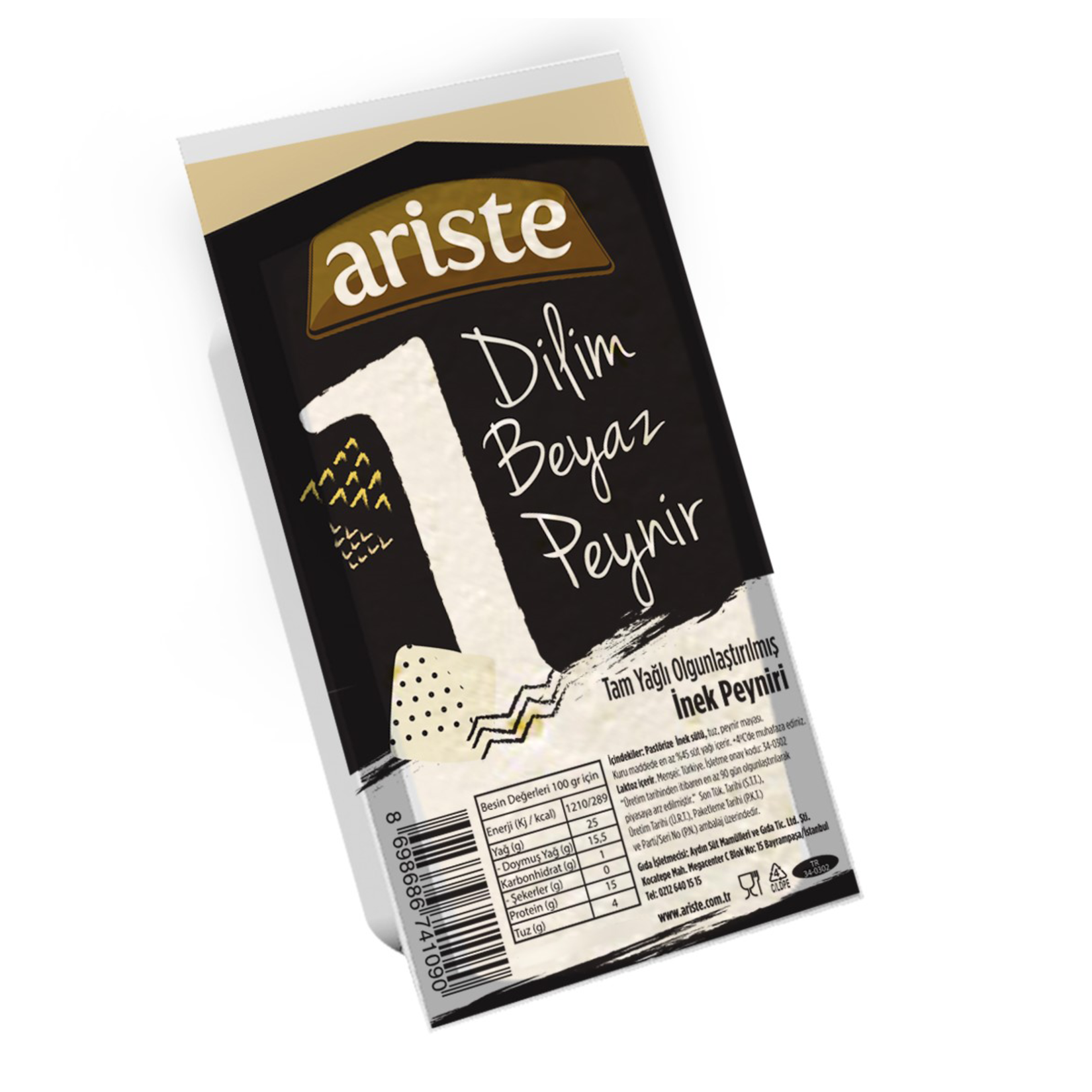 Ariste 1 Dilim Peynir 50 G