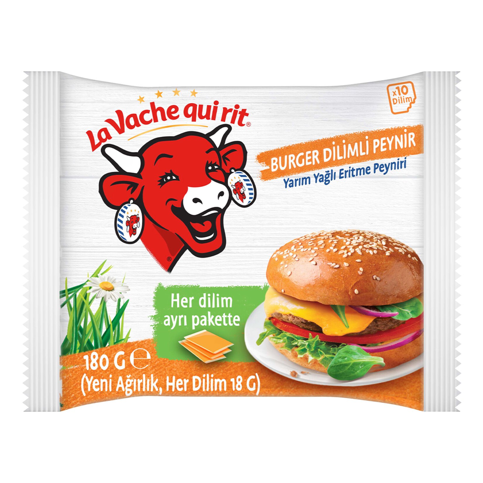 La Vache Qui Rit Cheddarlı Burger Dilimli Peynir 180 G