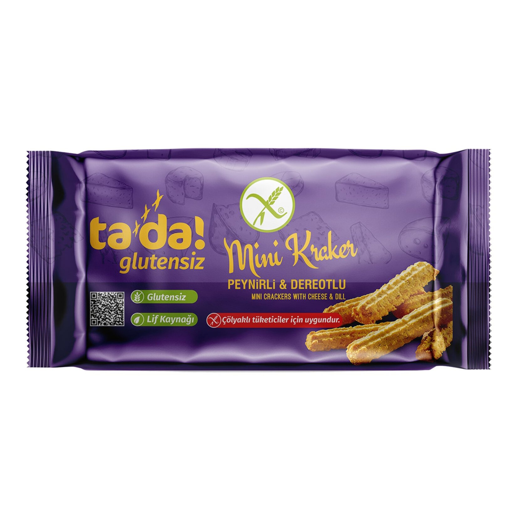 Tada Glutensiz Peynirli Dereotlu Mini Kraker 85 Gr