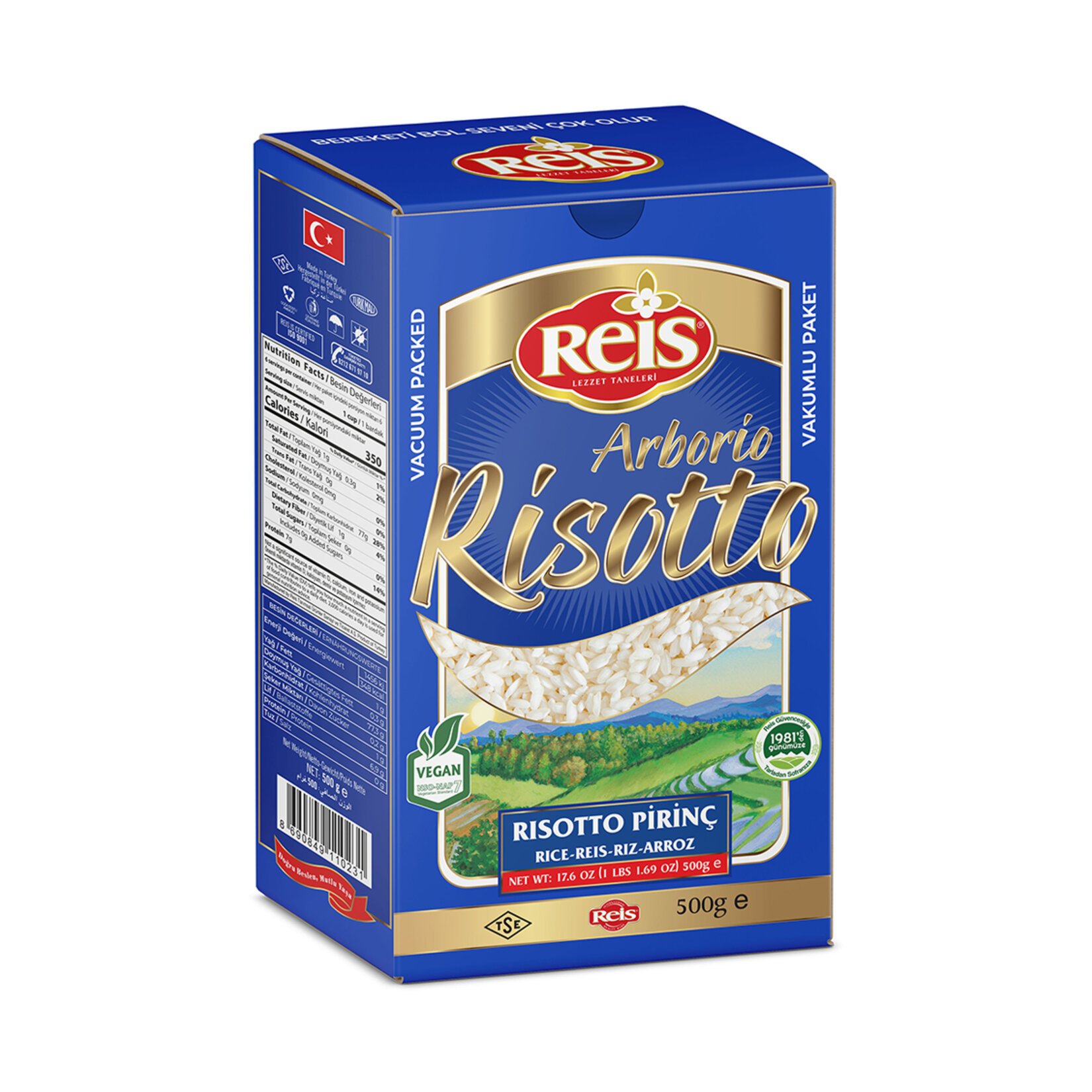 Reis Arborio Risotto Vakumlu Pirinç 500 Gr