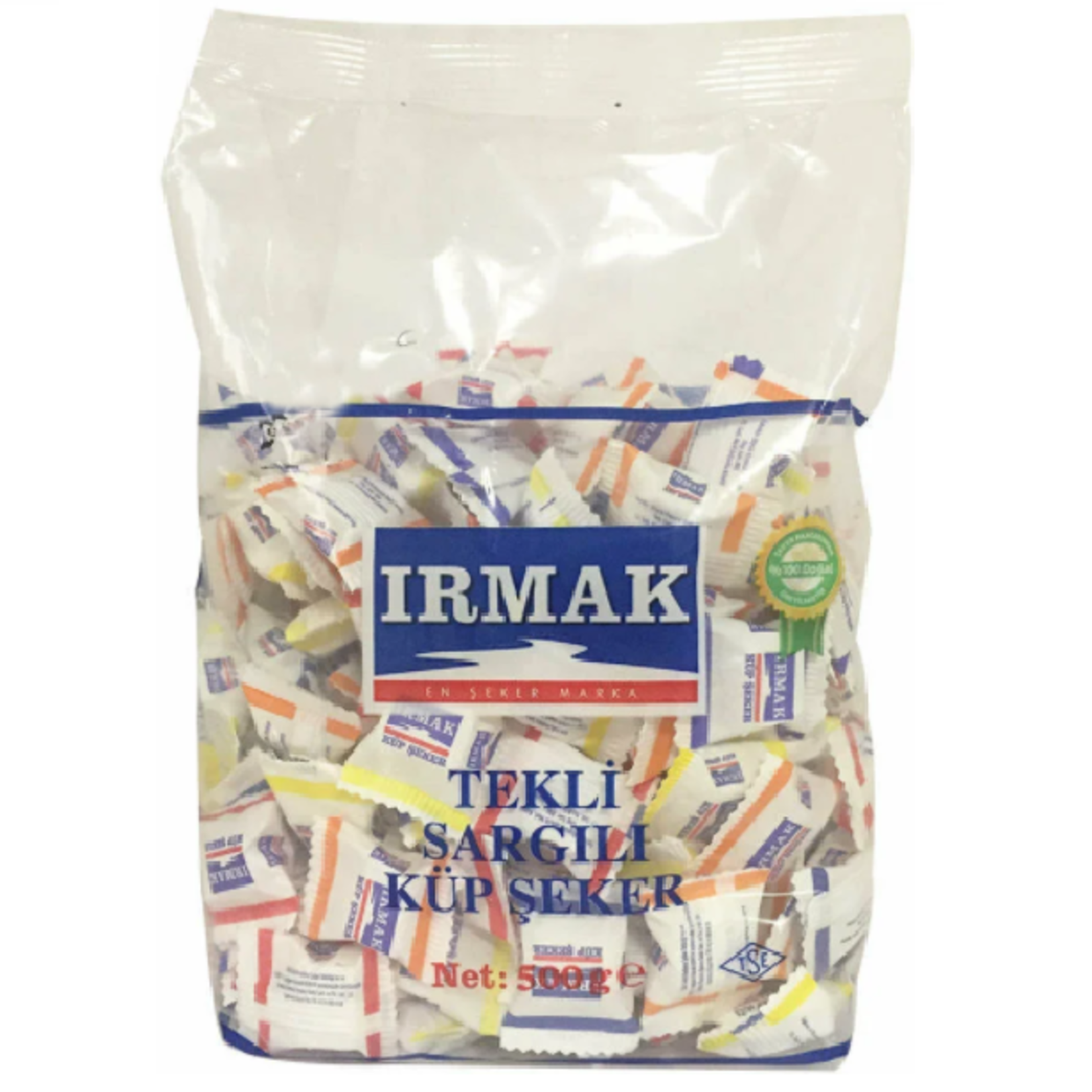 Irmak Tekli Sargılı Küp Şeker 500 G (Poşet)