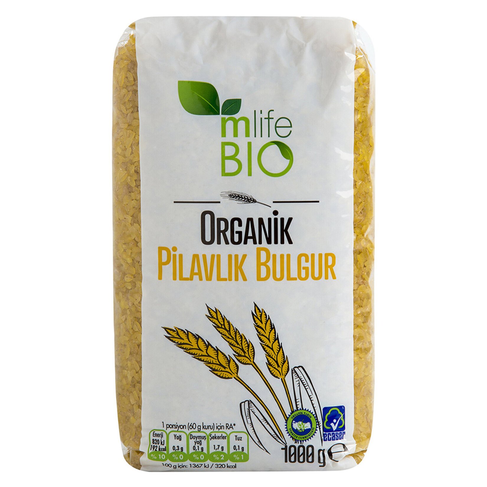 M Life Bio Organik Pilavlık Bulgur 1 Kg