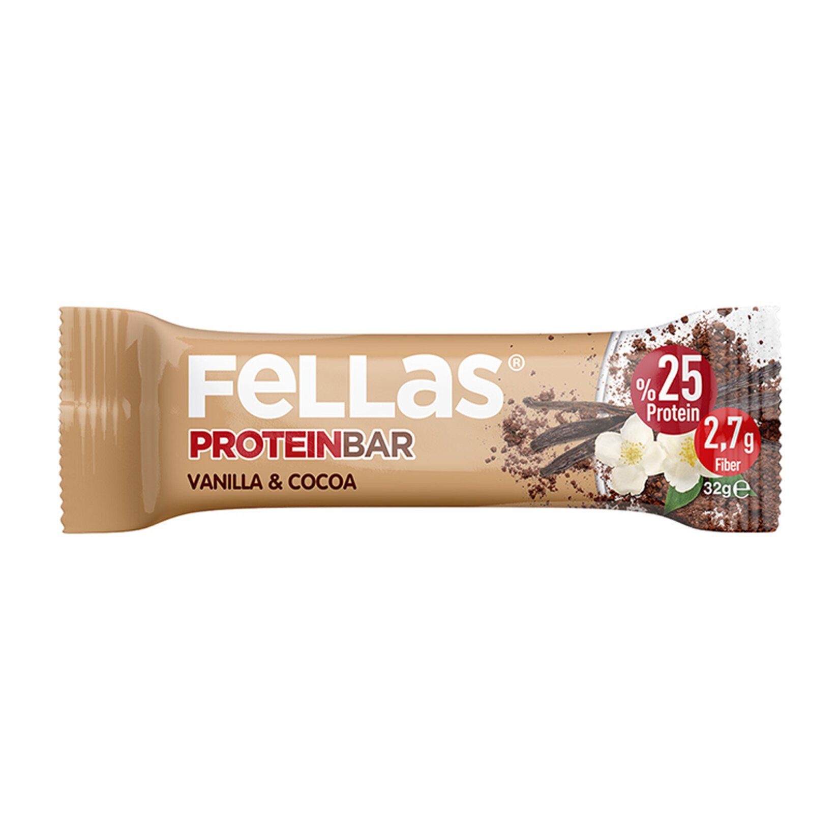 Fellas Vanilyalı Ve Kakaolu Protein Bar 32 Gr