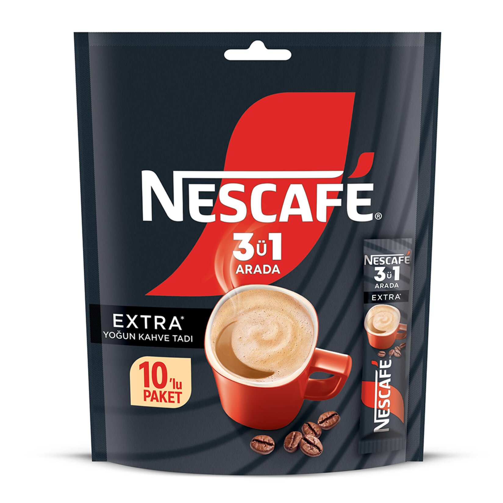 Nescafé 3ü1 Arada Extra Çözünebilir Kahve 16,5g 10lu Paket