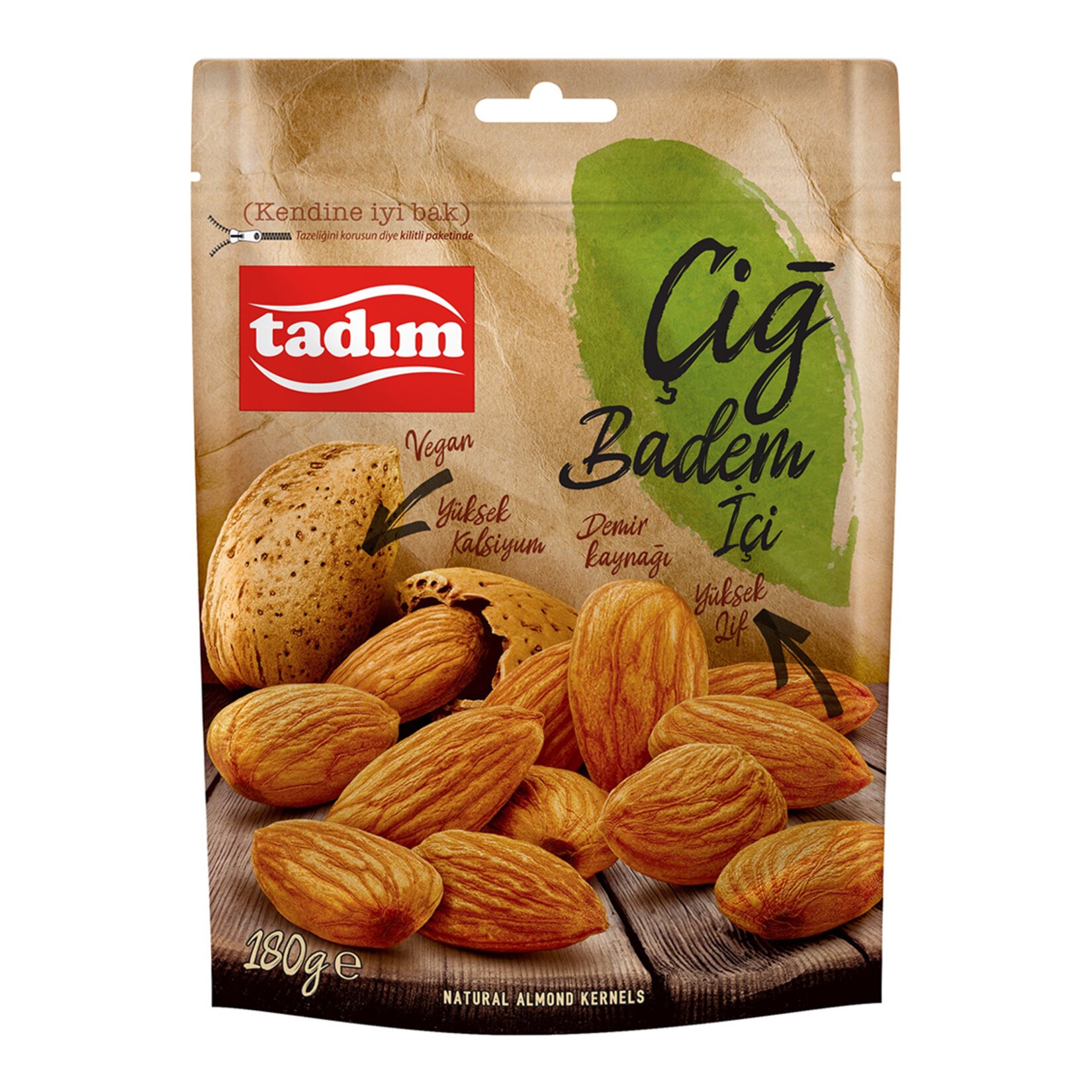 Tadım Çiğ Badem 180 Gr