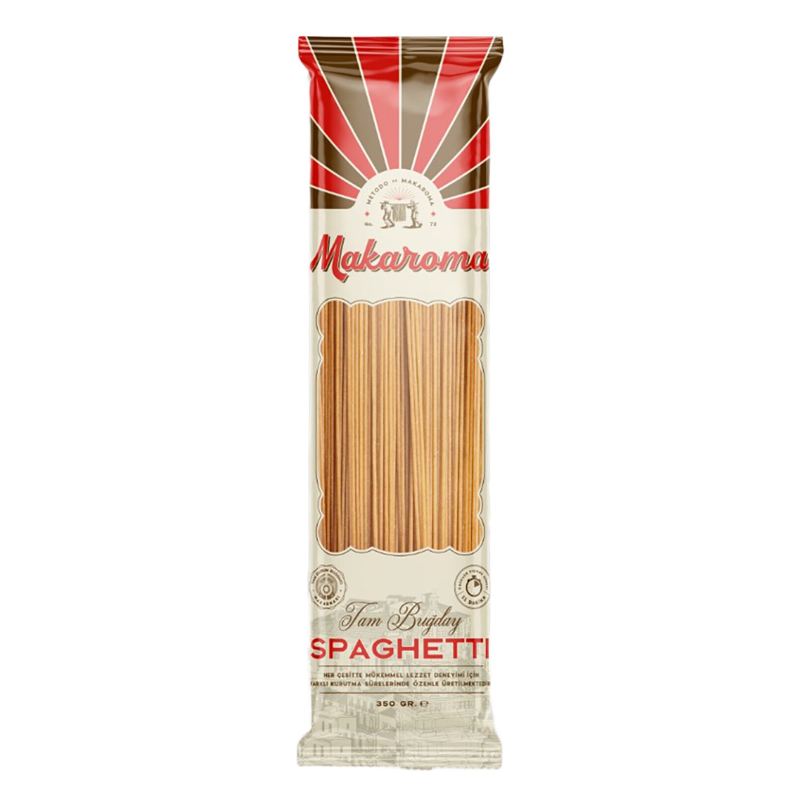 Makaroma Tam Buğday Spaghetti Makarna 350 Gr