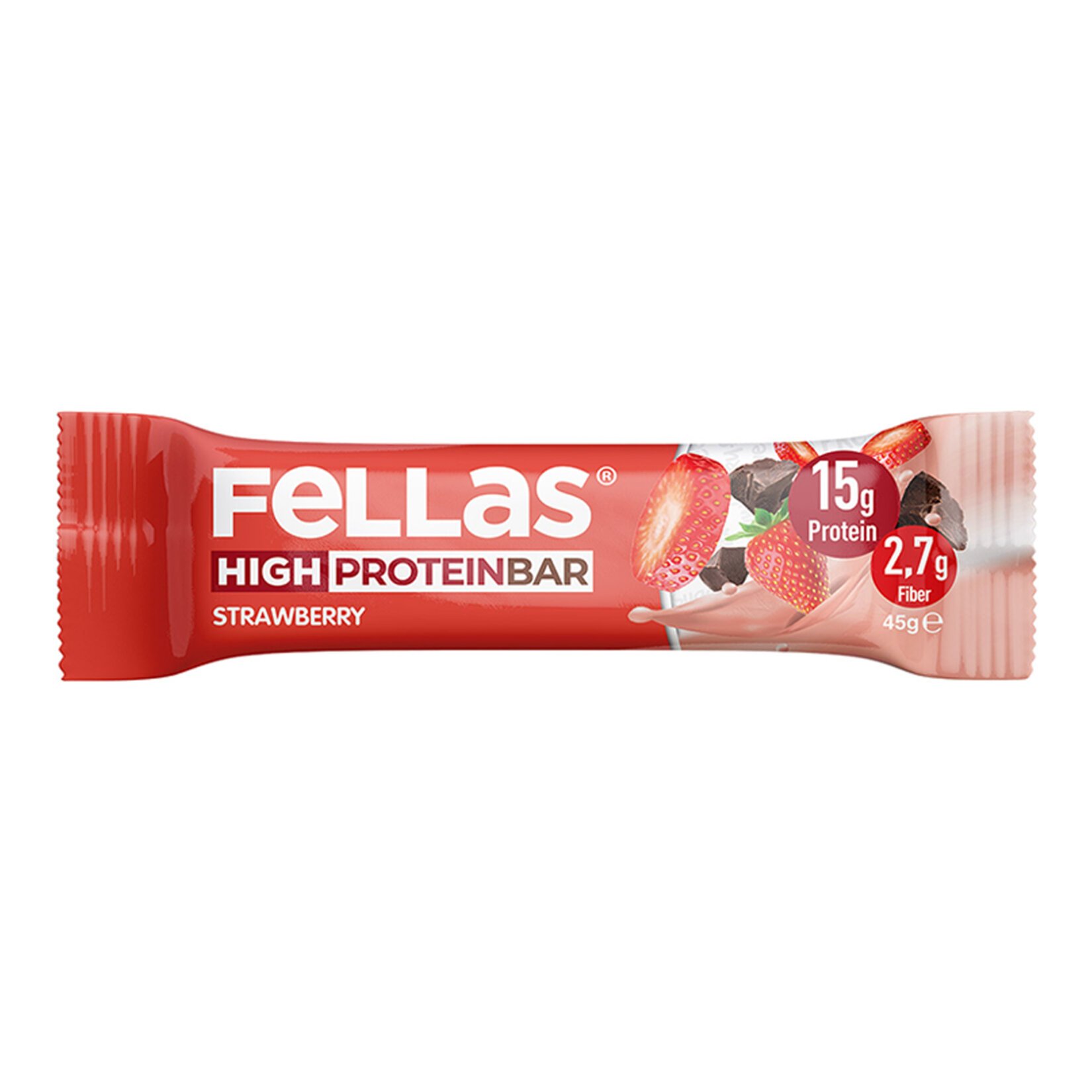 Fellas Yüksek Protein Bar - Çilek 45 Gr