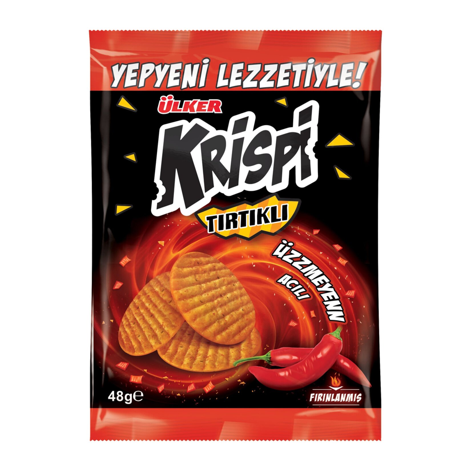 Ülker Krispi Tırtıklı Acılı Kraker 48 Gr