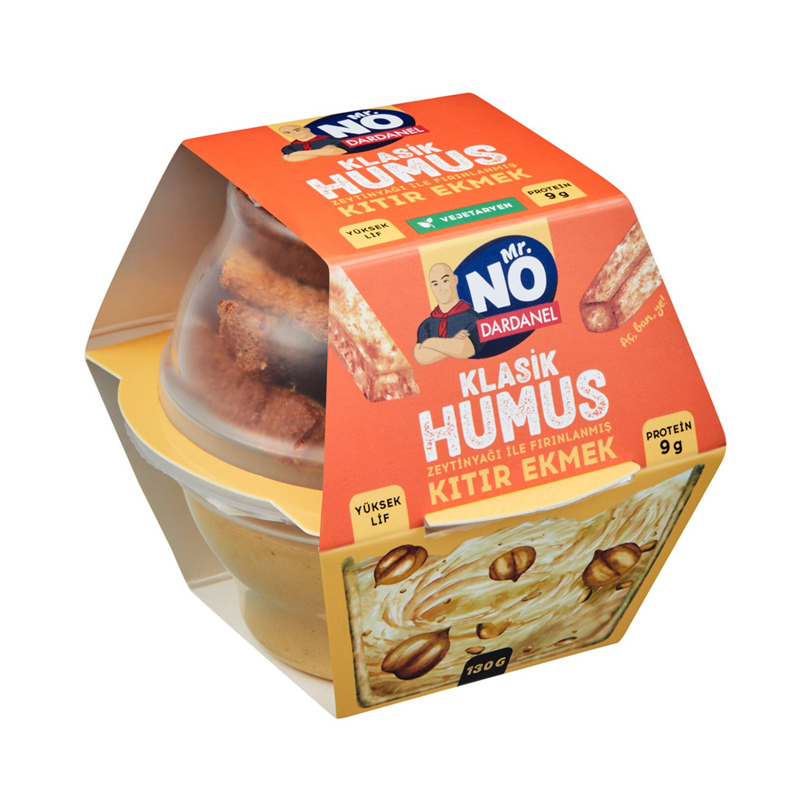 Mr.No Humus Klasik Kıtır Ekmekli 130 G