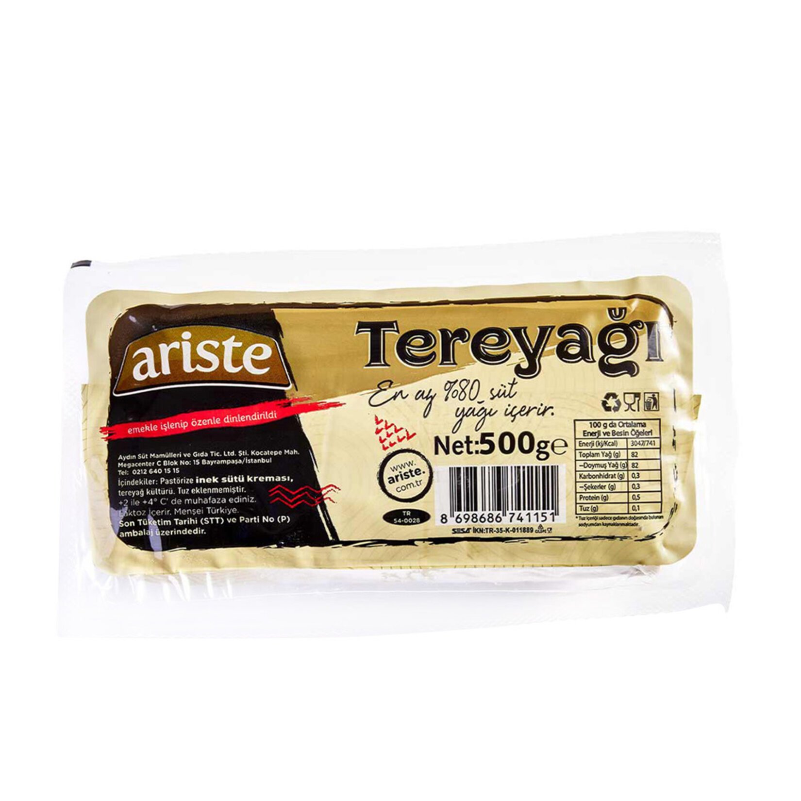 Ariste Tereyağı 500 G