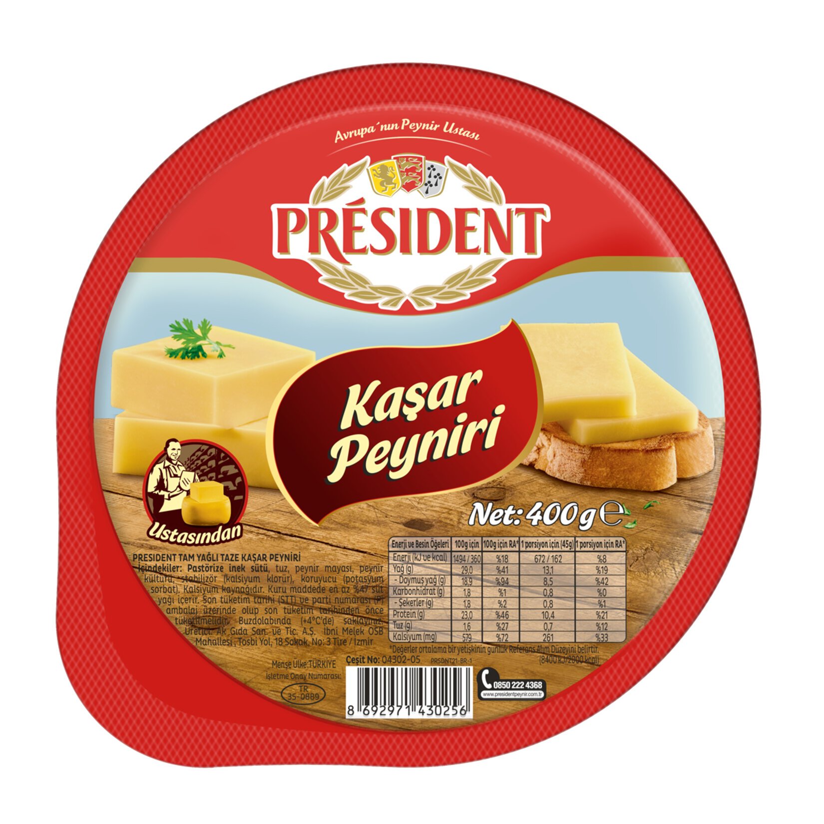 President Kaşar Peyniri 400G