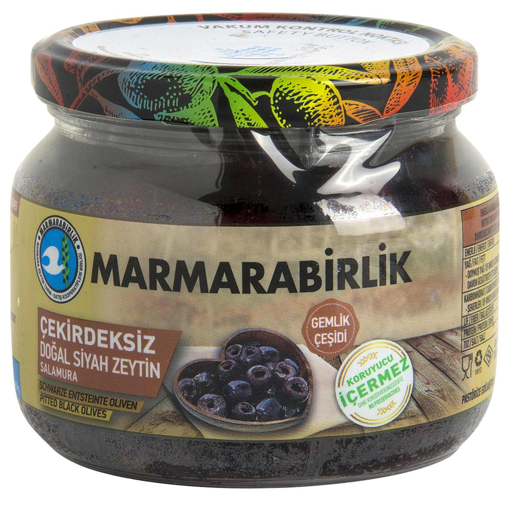 Marmarabirlik Çekirdeksiz Siyah Zeytin (321-350) 200 G