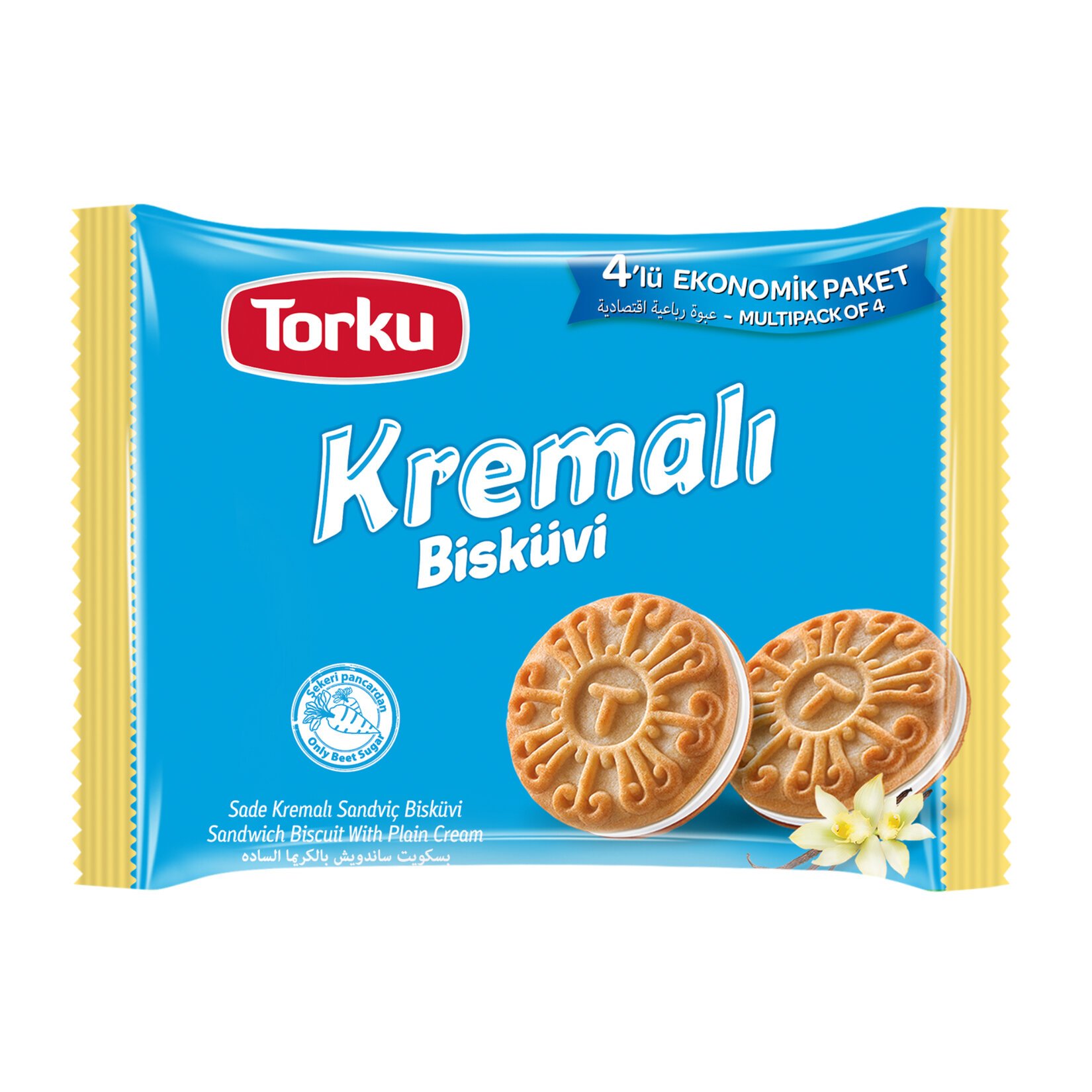 Torku Sade Kremalı Bisküvi 4lü Ekonomik Paket 244 G