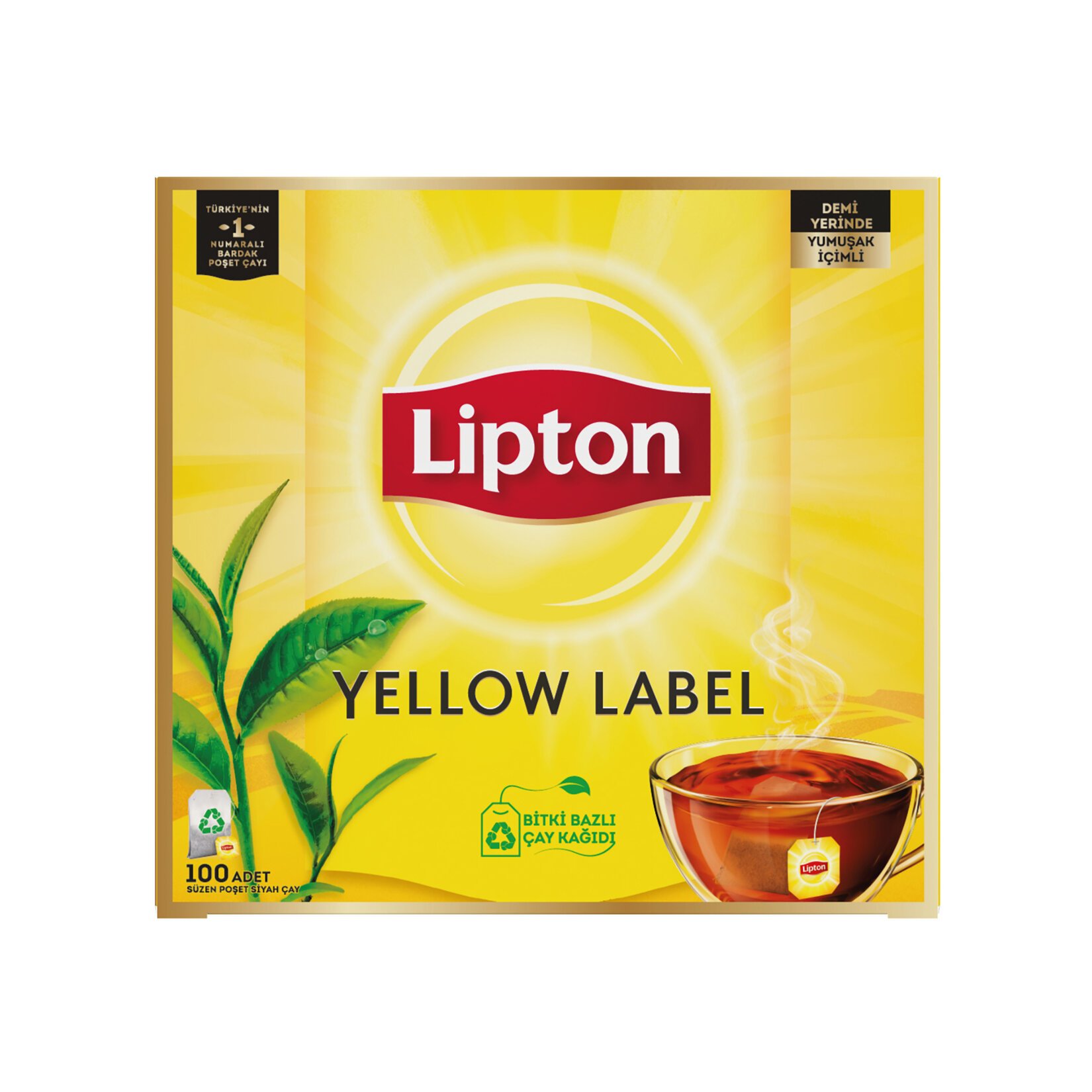 Lipton Bardak Poşet Çay Yellow Label 100