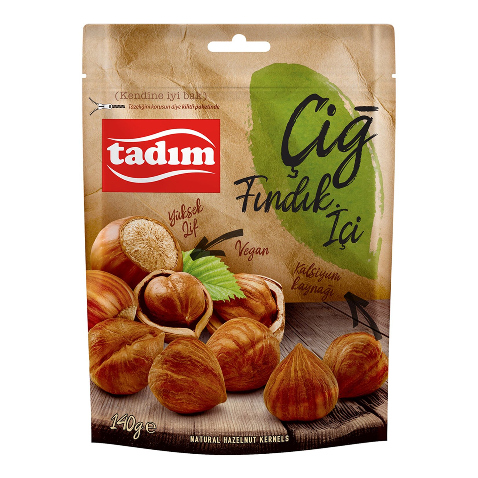 Tadım Çiğ Fındık İçi 140 Gr