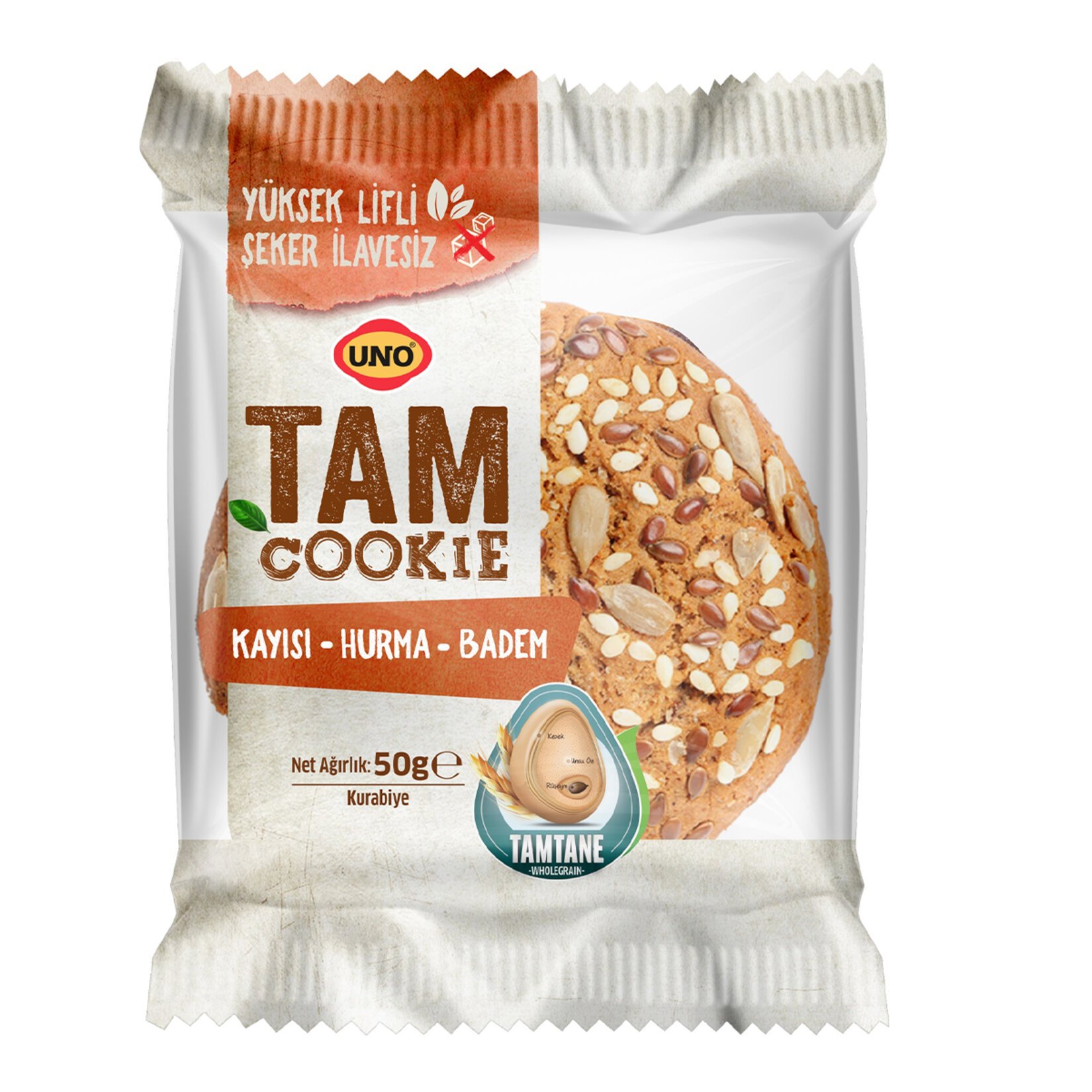 Uno Tam Cookıe Kayısı Hurma Badem 50 Gr