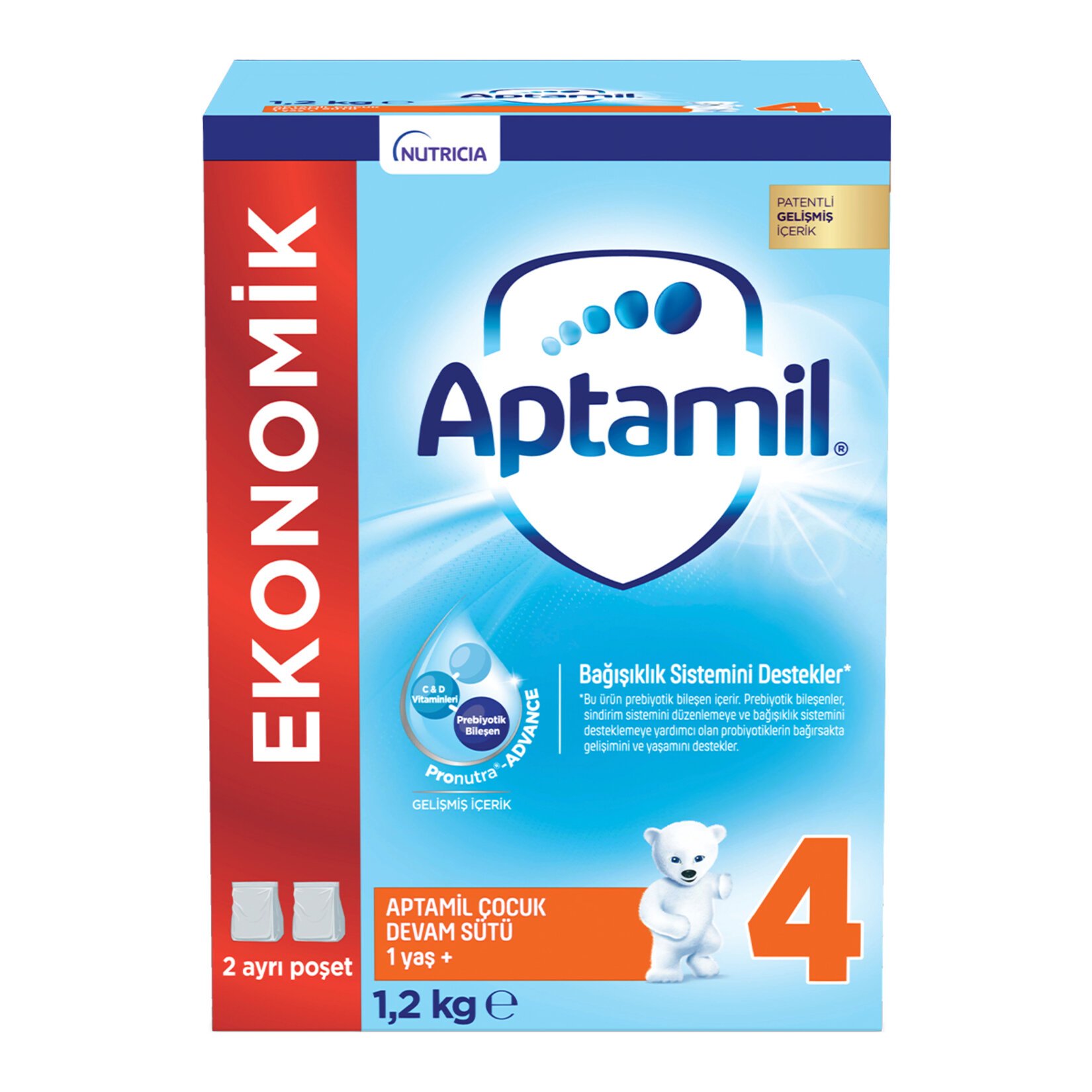 Aptamil 4 Çocuk Devam Sütü 1200 Gr 1 Yaş+