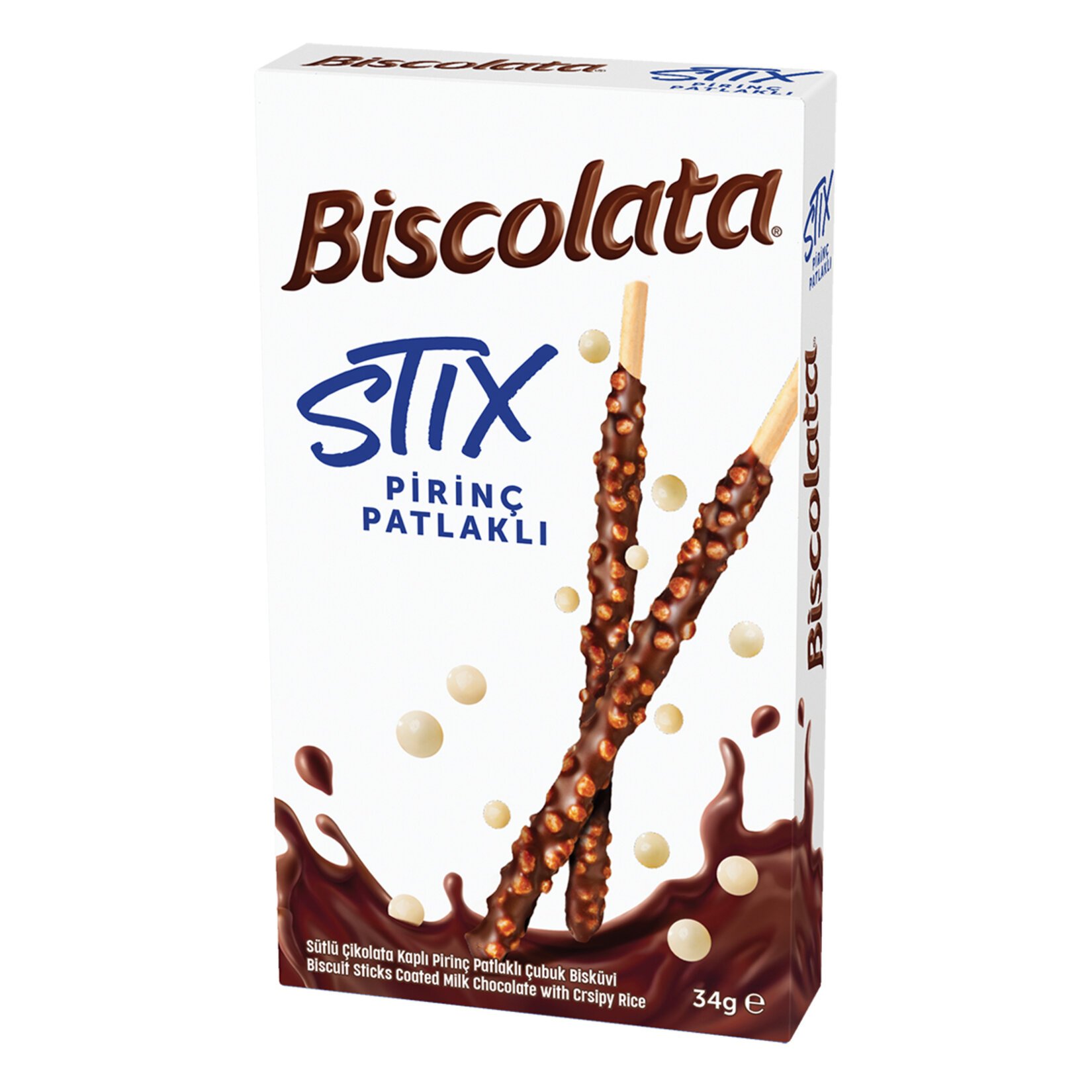 Biscolata Stix Pirinç Patlaklı 34 Gr