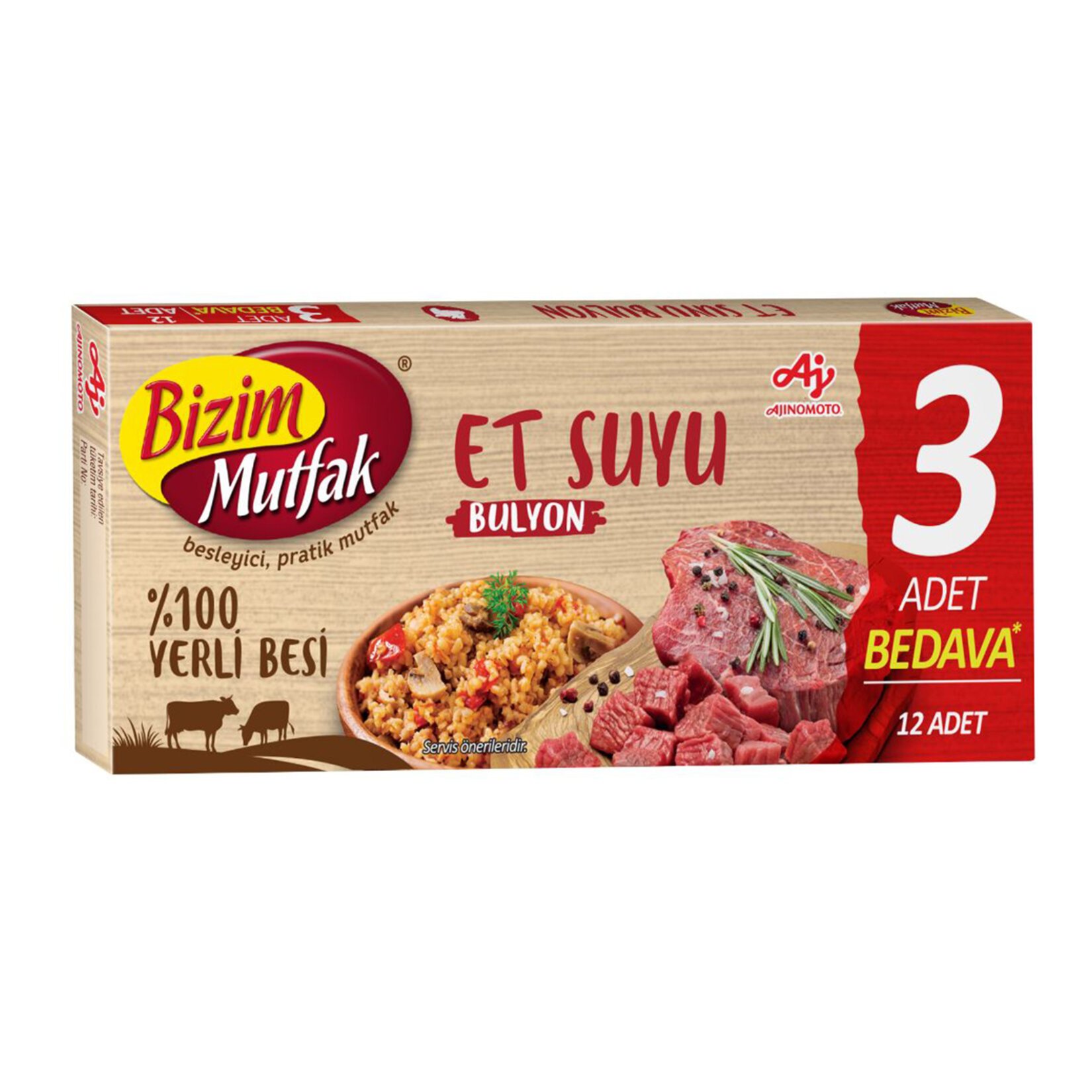 Bizim Mutfak Yerli Besi Et Bulyon 12X10 Gr