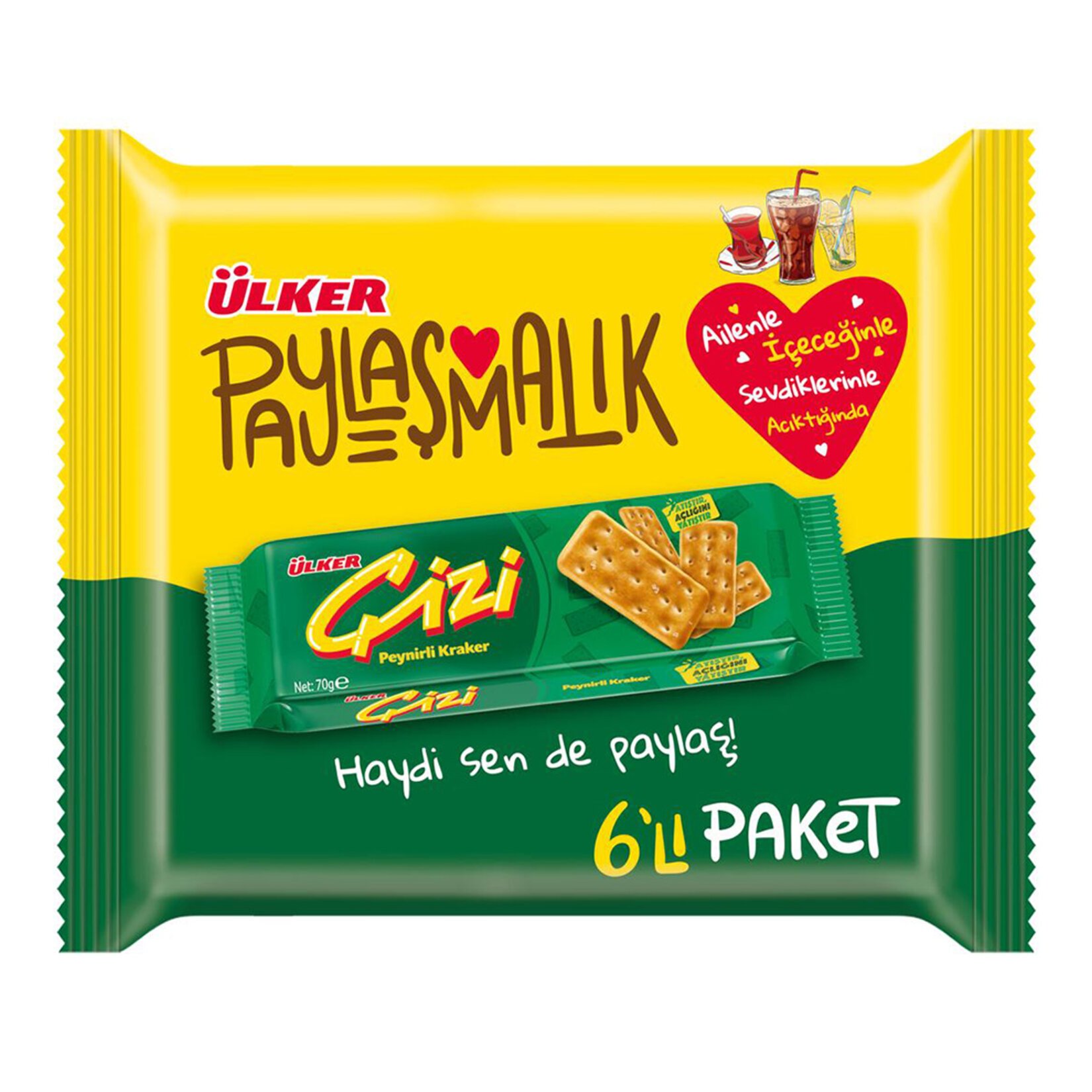 Ülker Çizi Kraker 6x70 gr