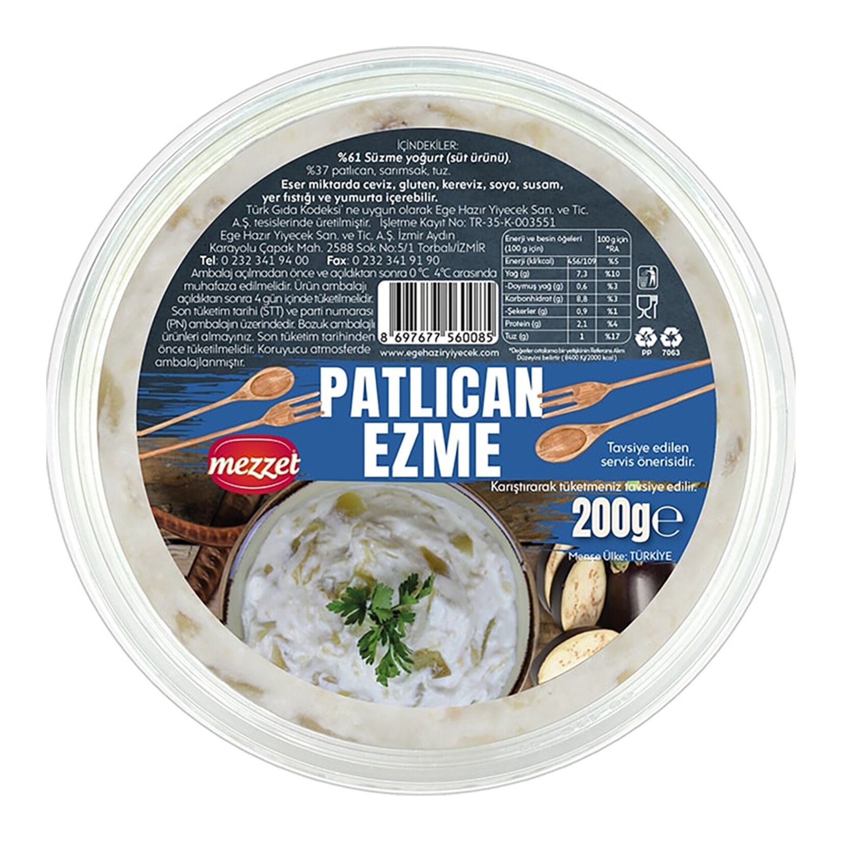 Mezzet Patlıcan Ezme 200 Gr