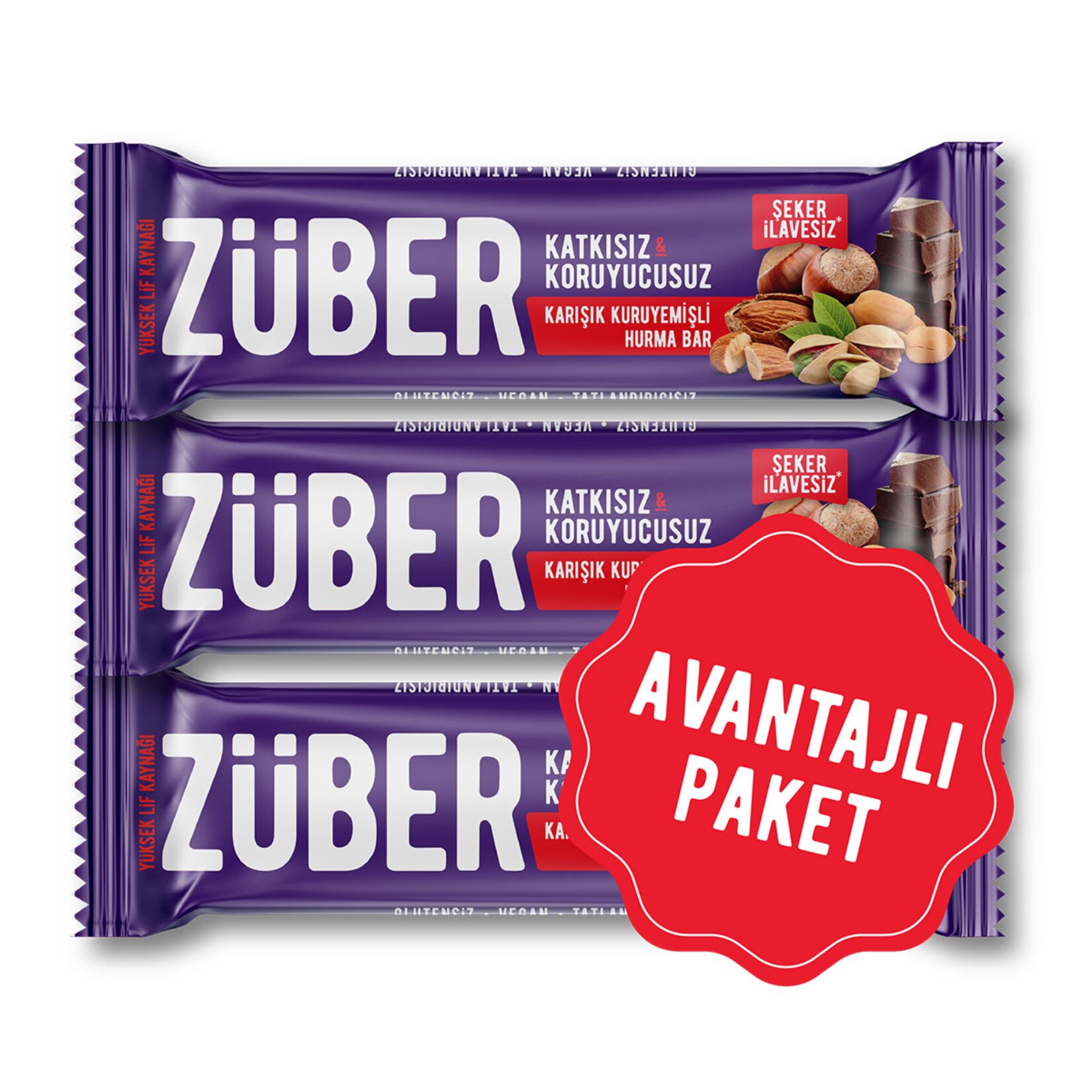 Züber Karışık Kuruyemiş Bar 3x35 Gr