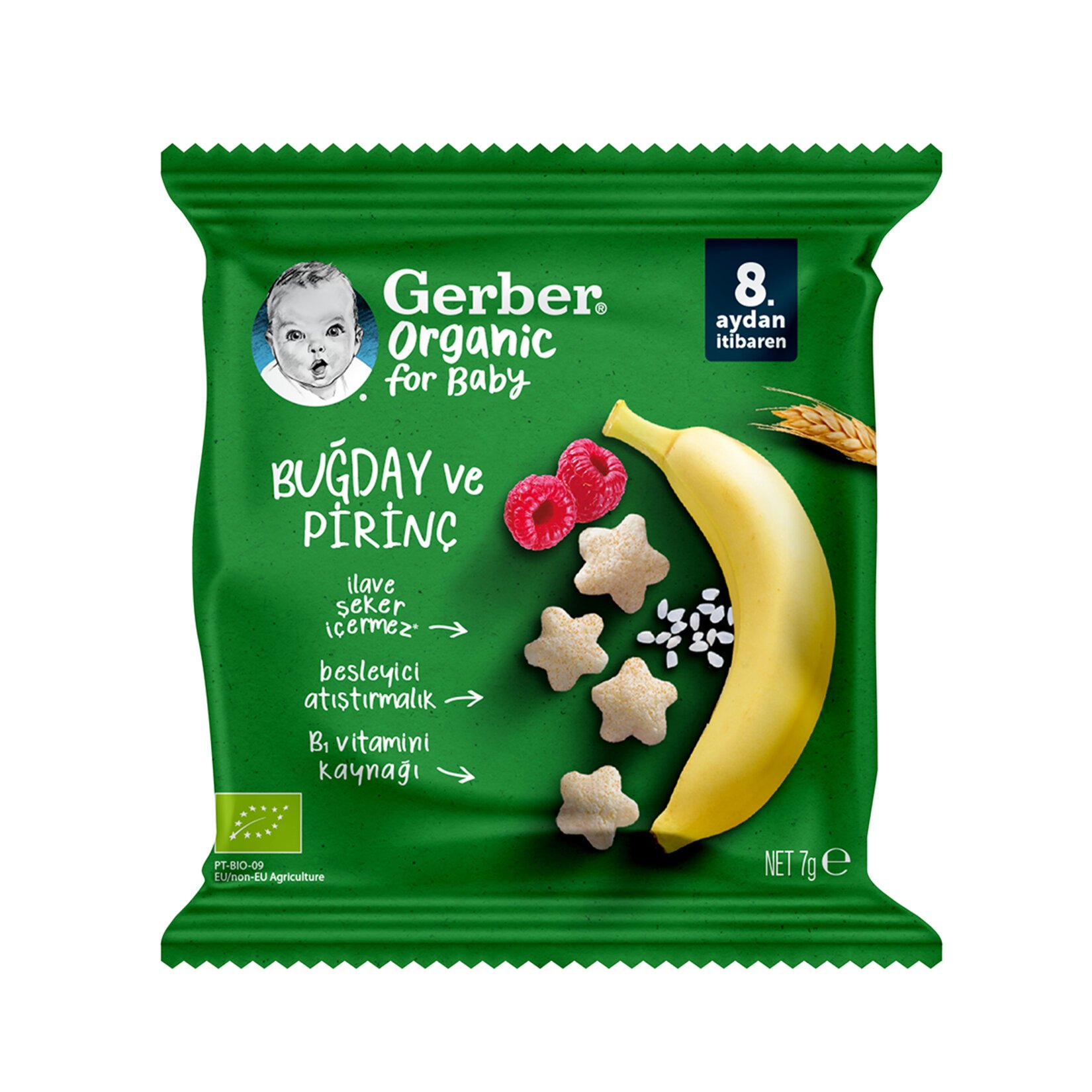 Gerber Organik Pirinçli Buğdaylı Bebek Atıştırmalık 7 Gr