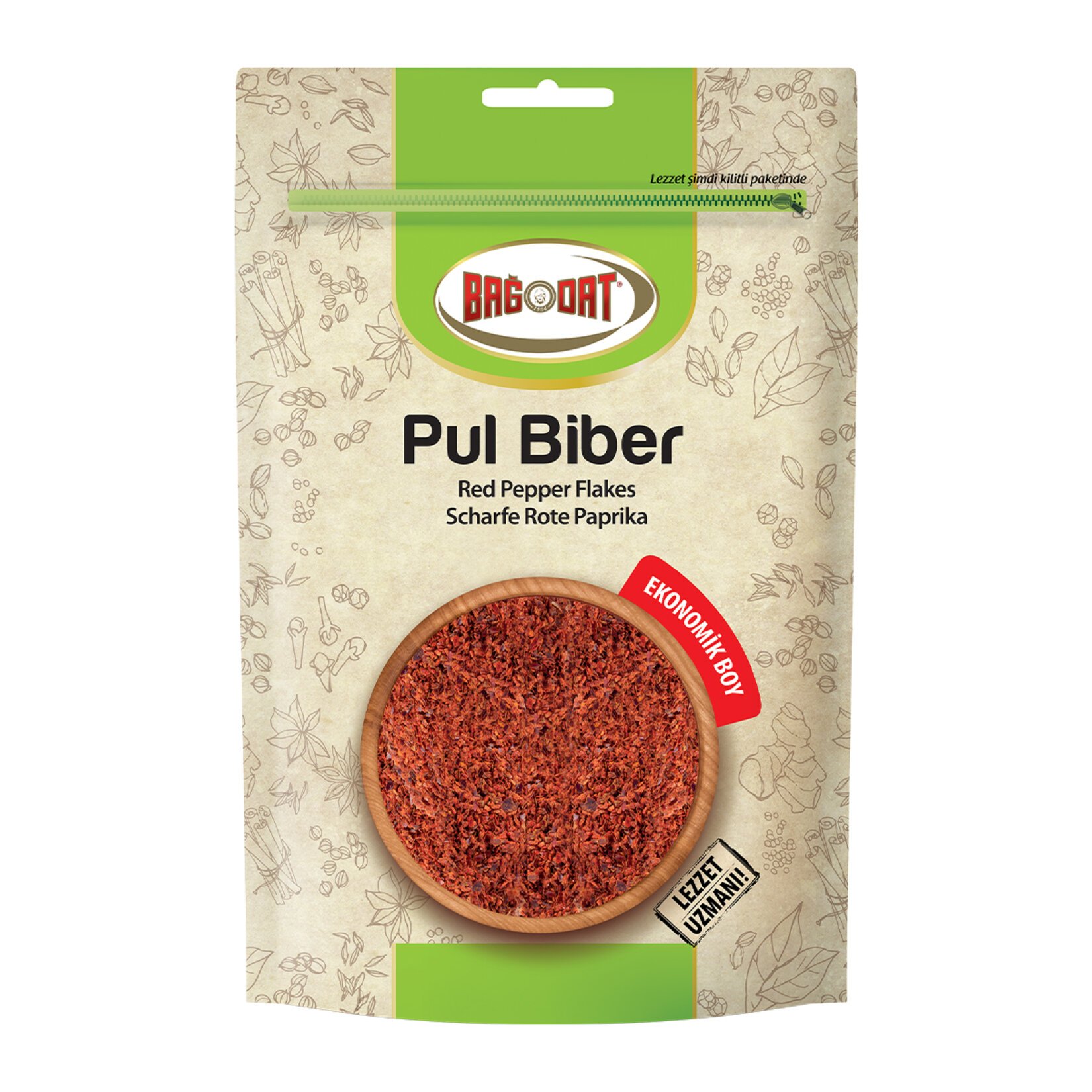 Bağdat Acı Kırmızı Pul Biber 210 G ( Ekonomik Boy )