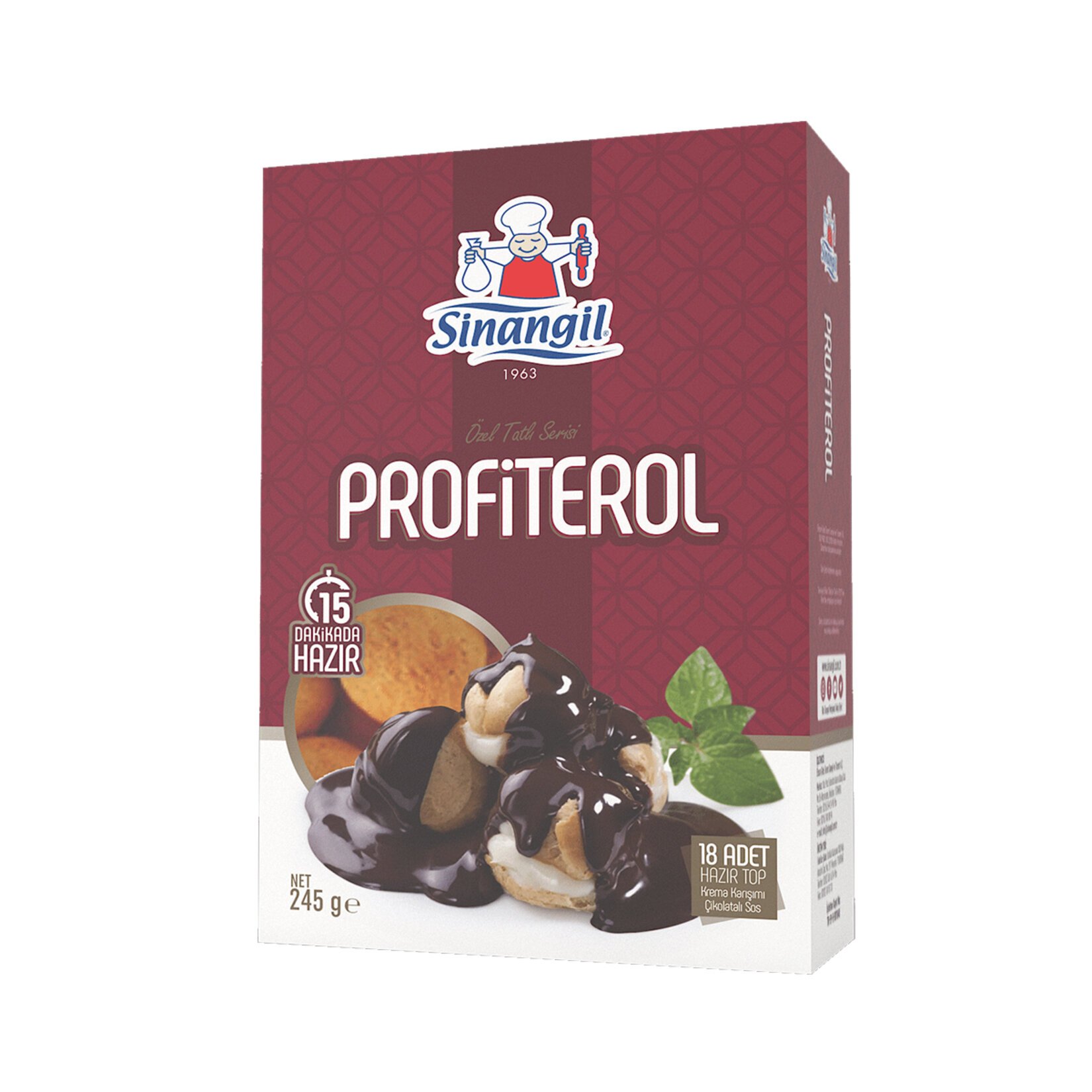 Sinangil Profiterol 18 Adet 245 Gr