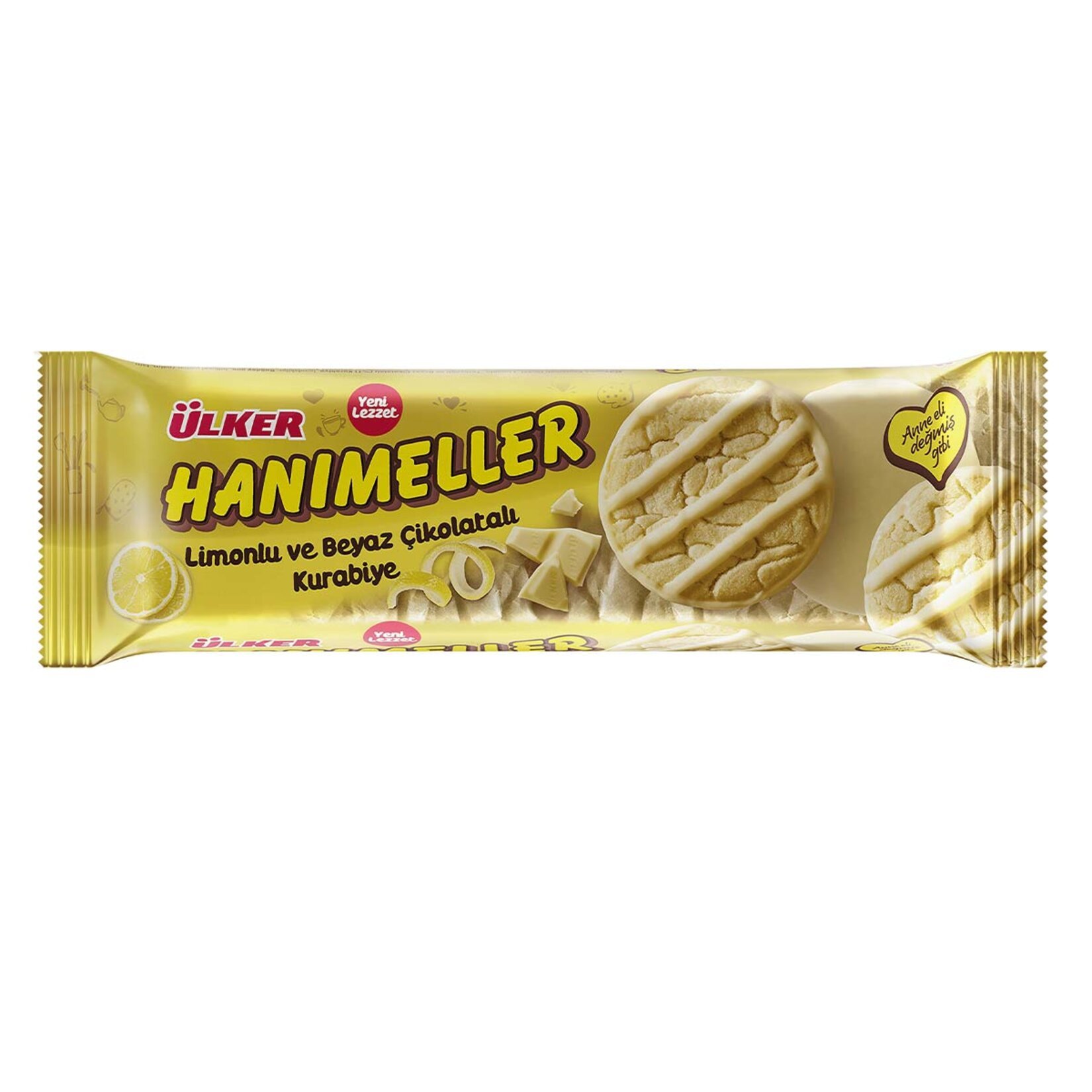 Ülker Hanımeller Limonlu&Beyaz Çikolatalı Kurabiye 138 Gr