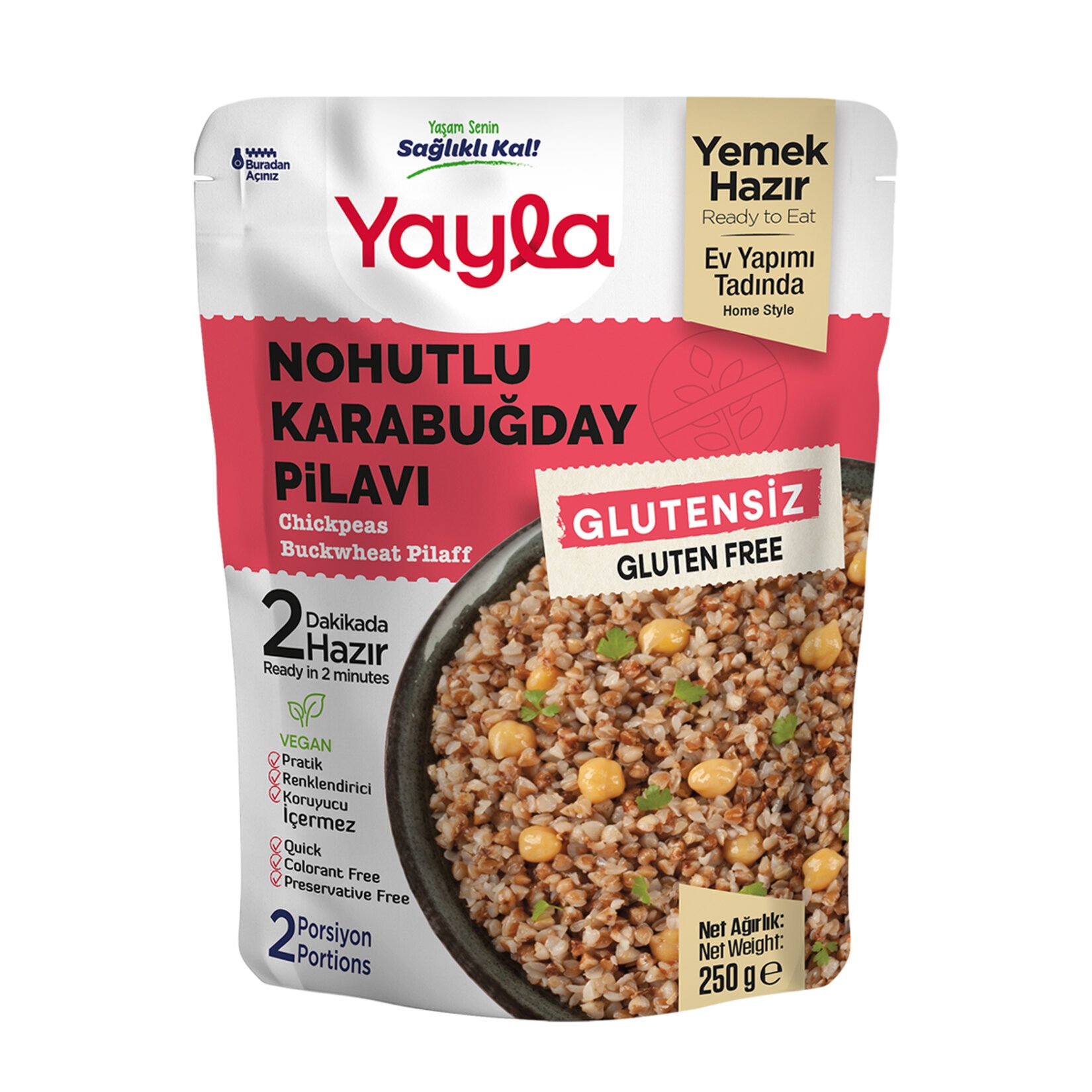 Yayla Glutensiz Nohutlu Karabuğday Pilavı 250 Gr