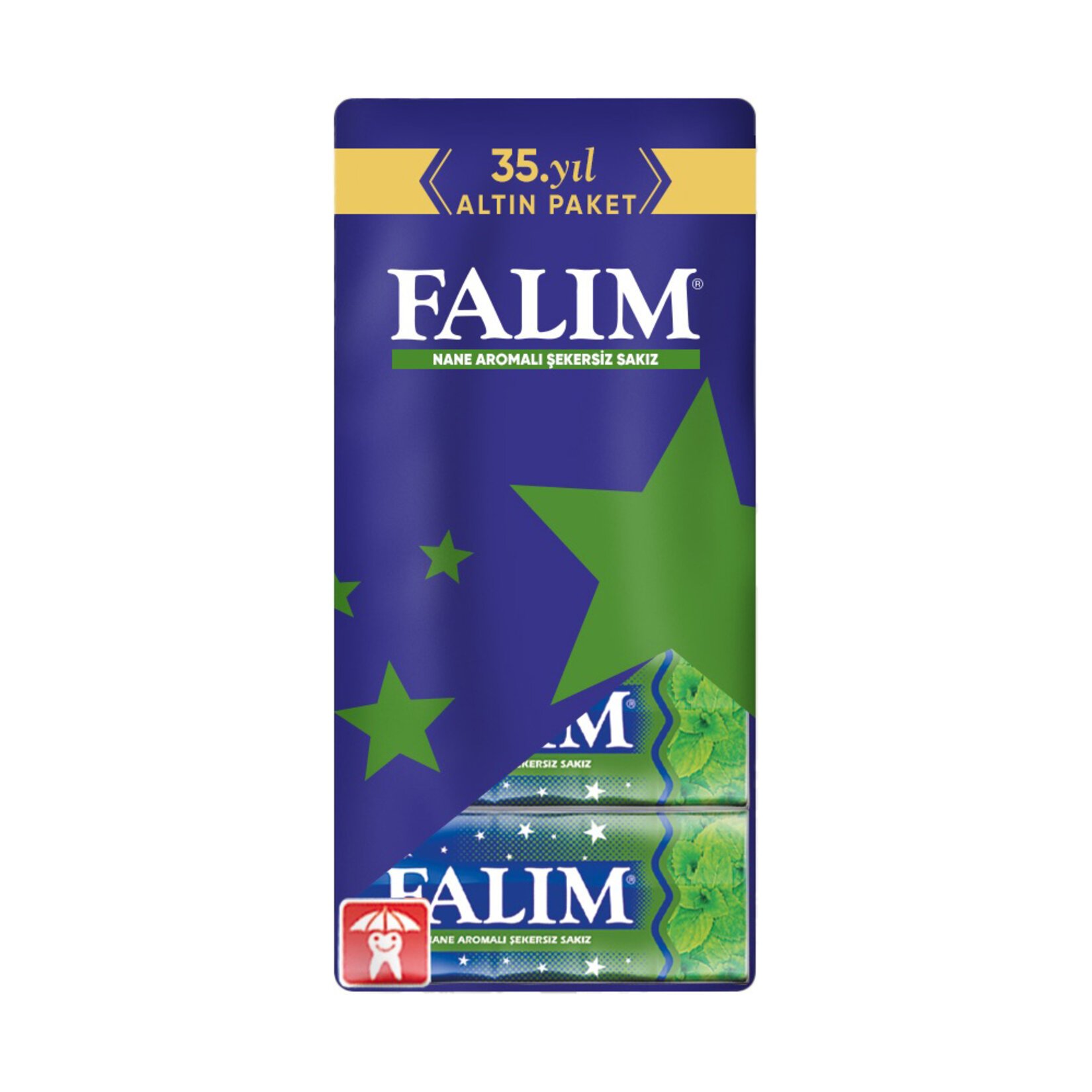 Falım Nane Aromalı Şekersiz Sakız 35 Gr 5Li