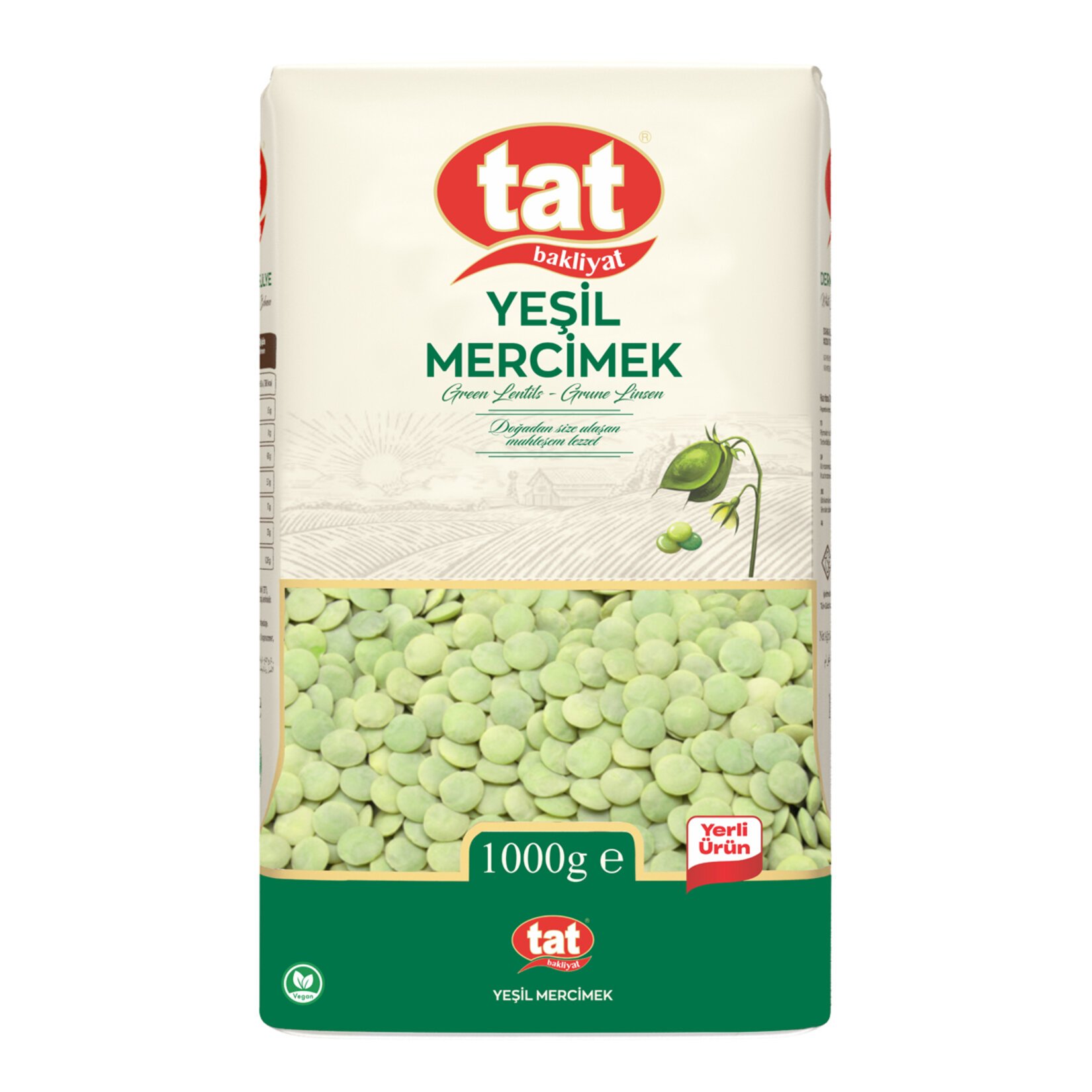 Tat Yeşil Mercimek 1 Kg