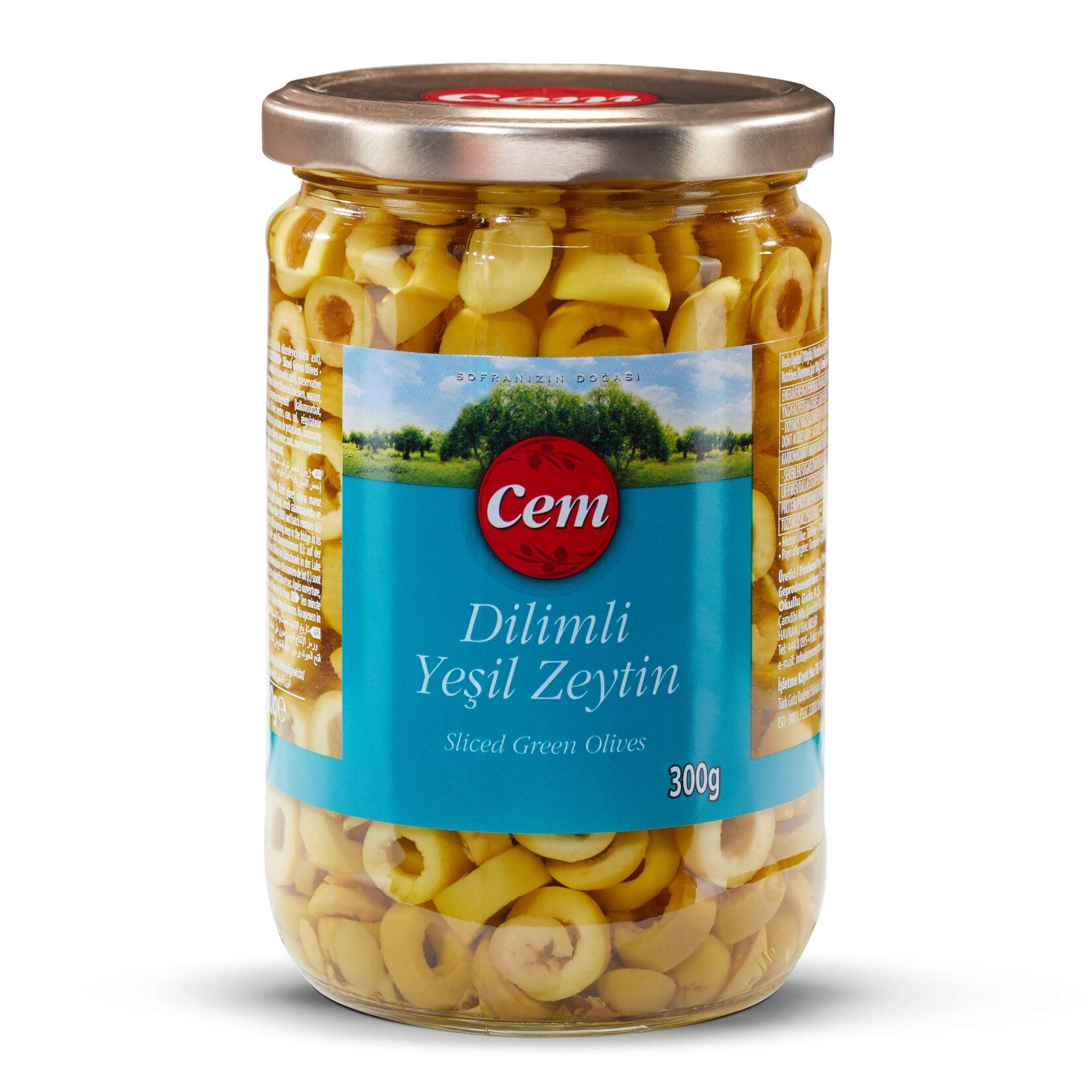 Cem Dilimli Kavanoz Yeşil Zeytin 300 G