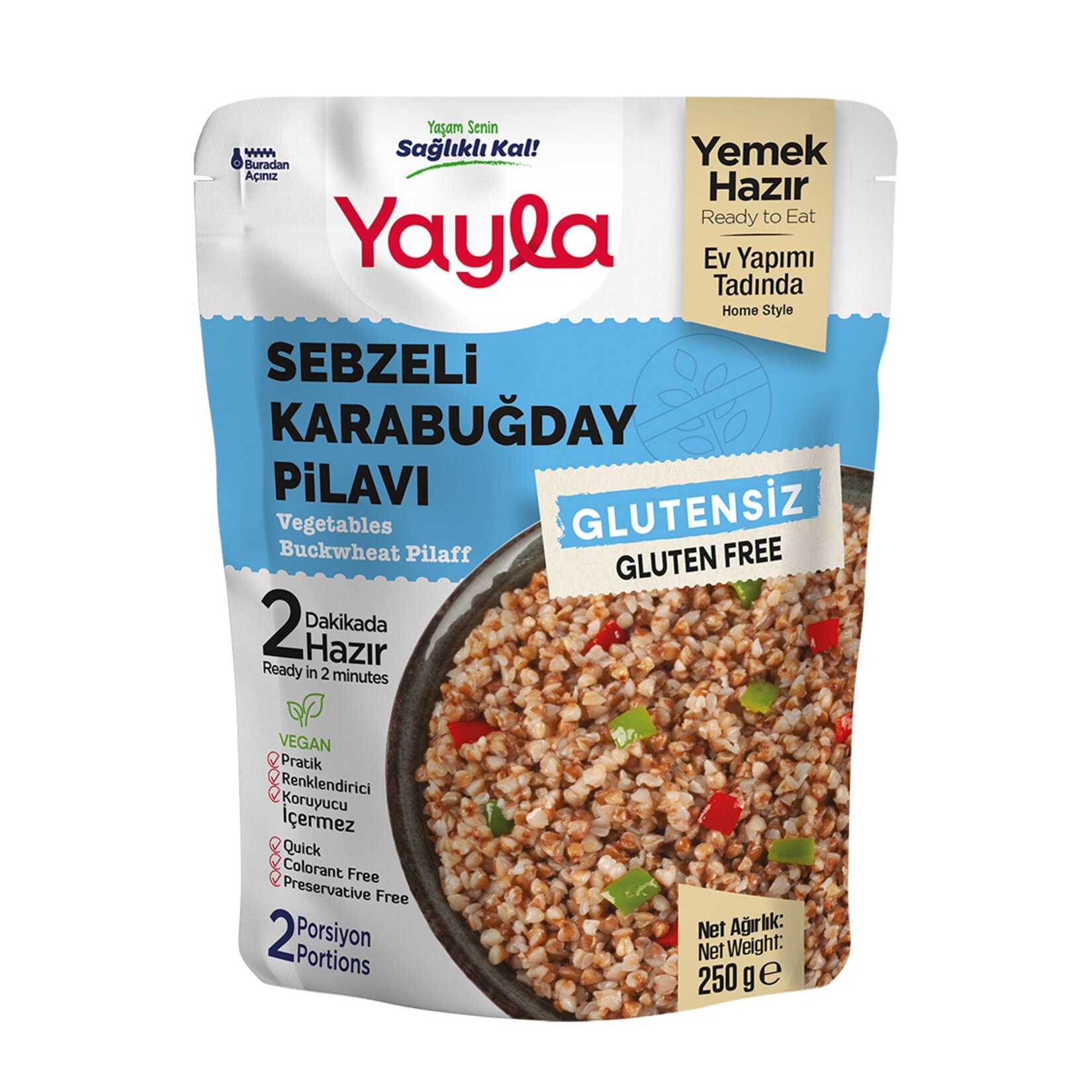 Yayla Glutensiz Sebzeli Karabuğday Pilavı 250 Gr