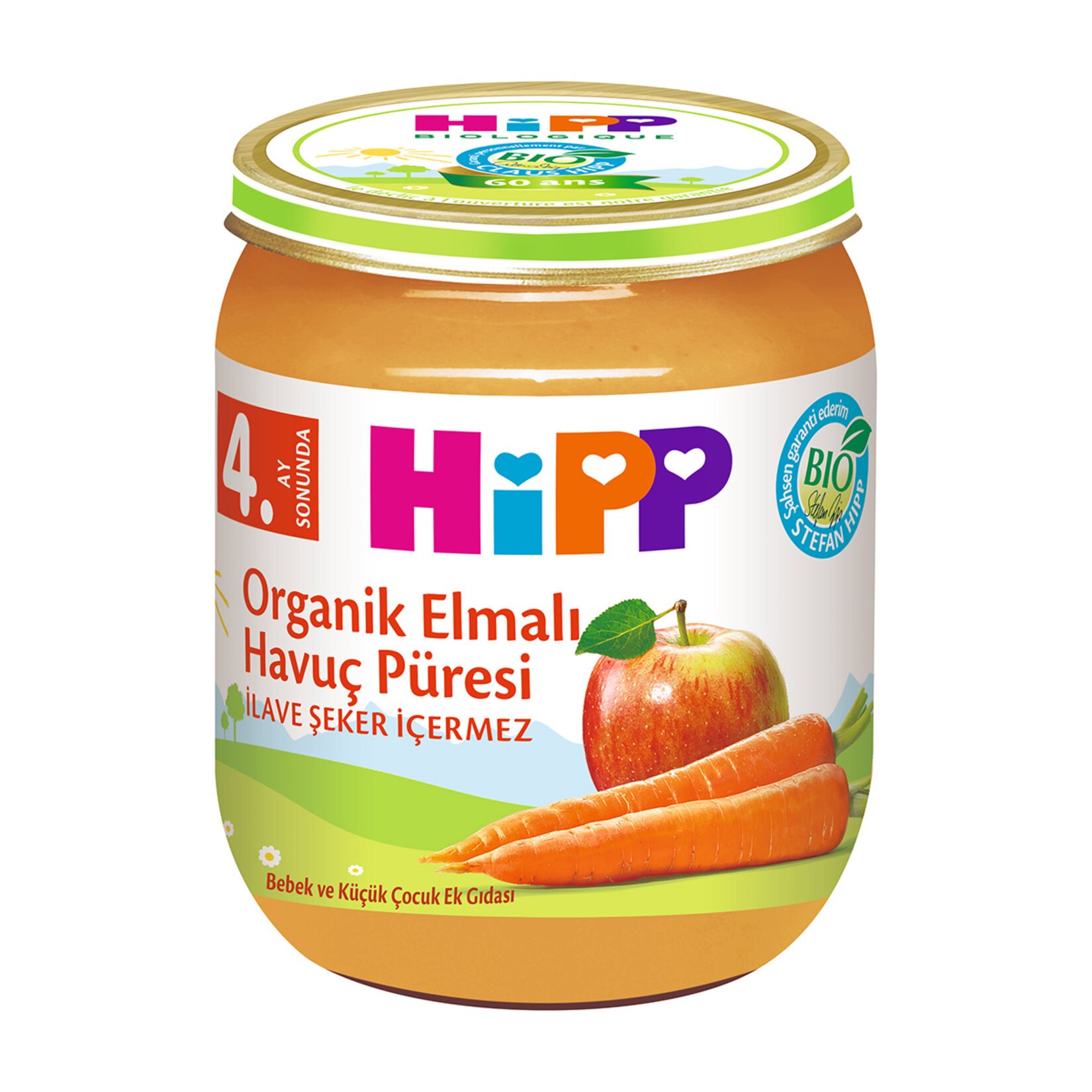 Hipp Organik Elmalı Havuç Püresi 125 Gr