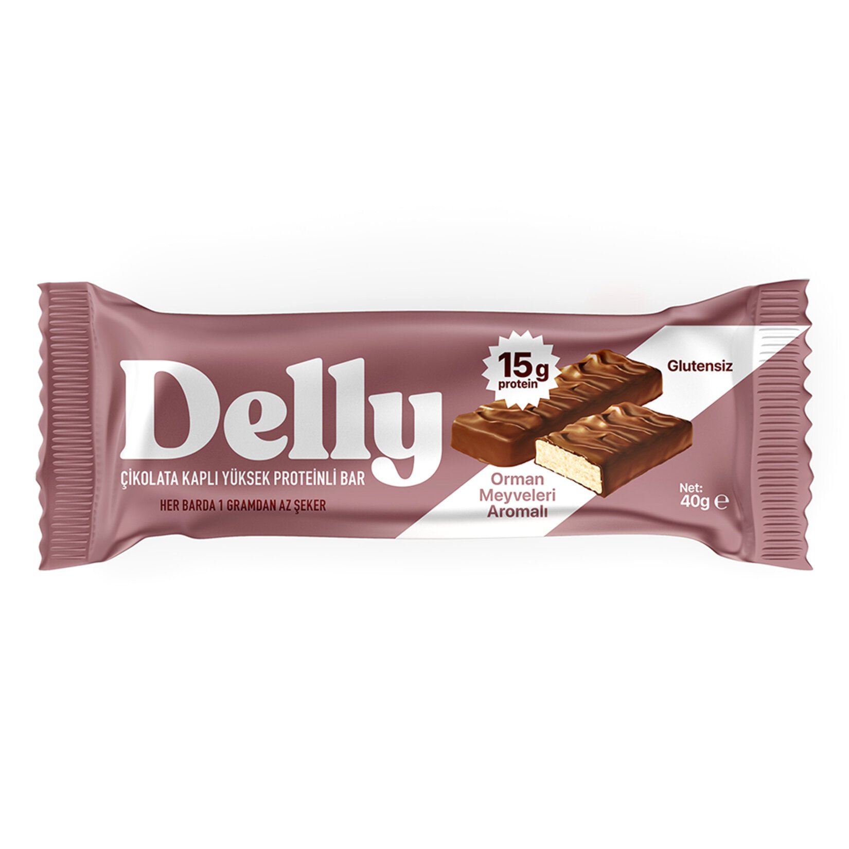 Delly Orman Meyveli Protein Bar 40 Gr