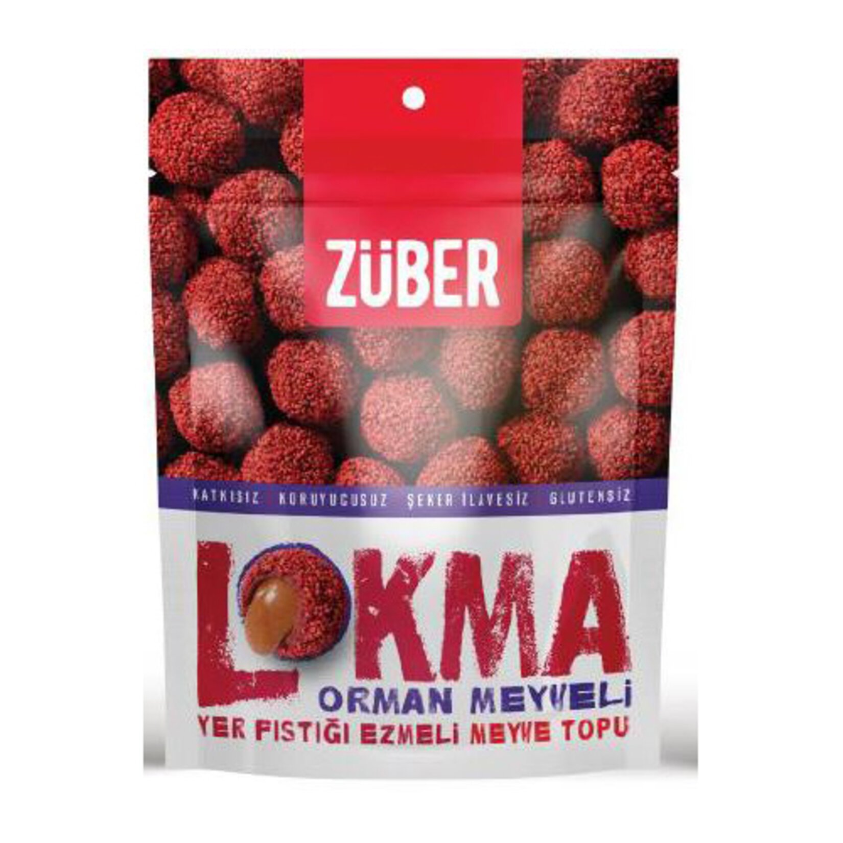 Züber Lokma Orman Meyveli Fıstık Ezmeli Meyve Topu 96 Gr