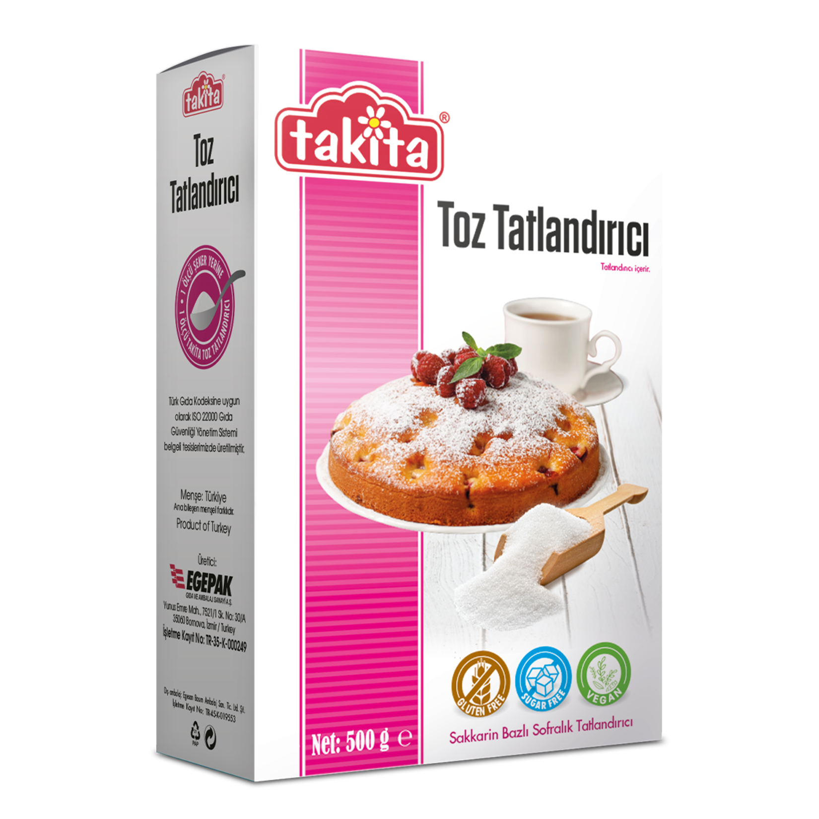 Takita Toz Tatlandırıcı 500 G ( Sorbitol + Sakarin )