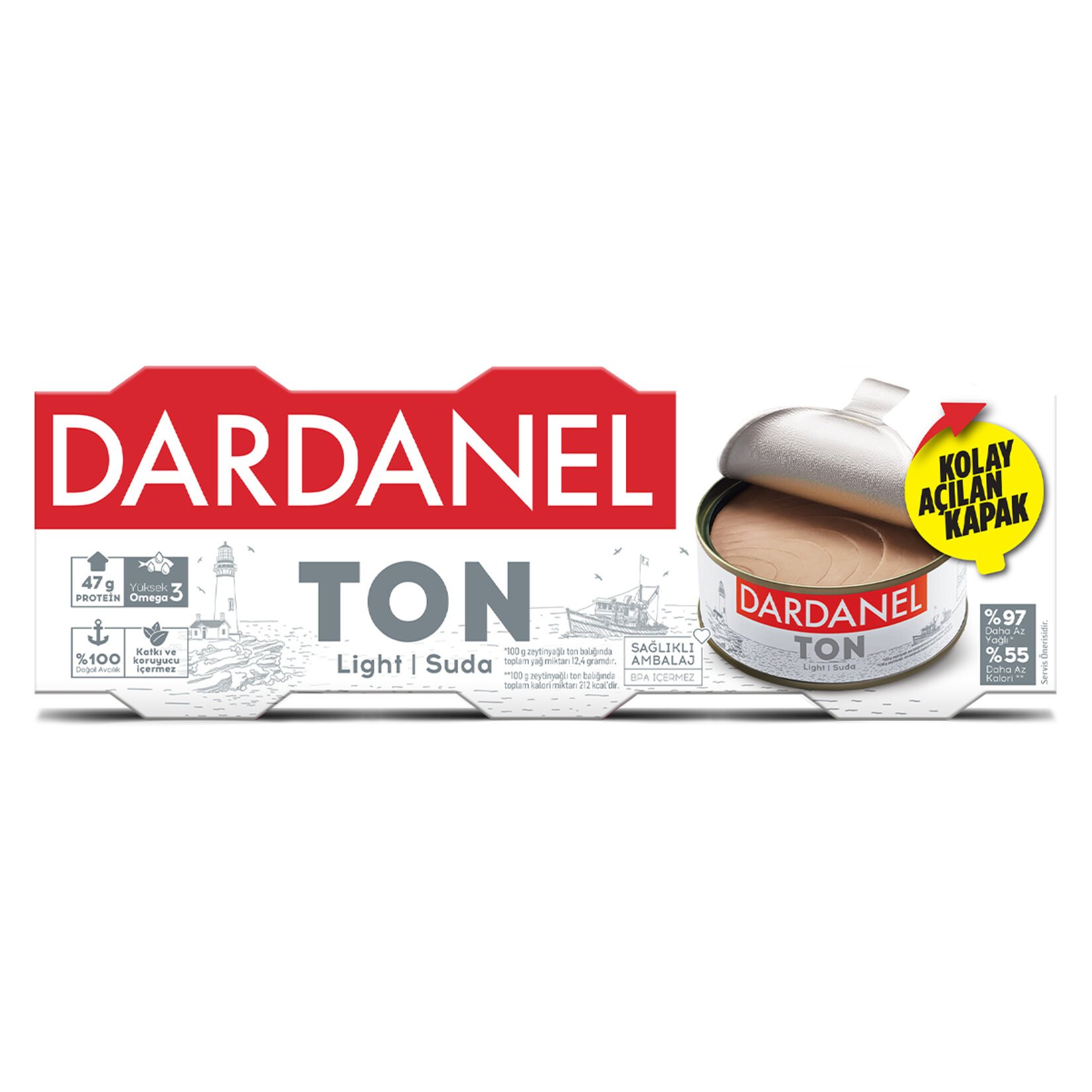 Dardanel Light Ton Balığı 3X75 Gr