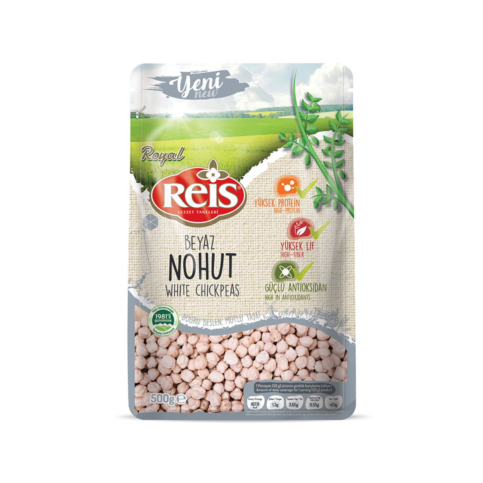 Reis Royal Beyaz Nohut 500 Gr