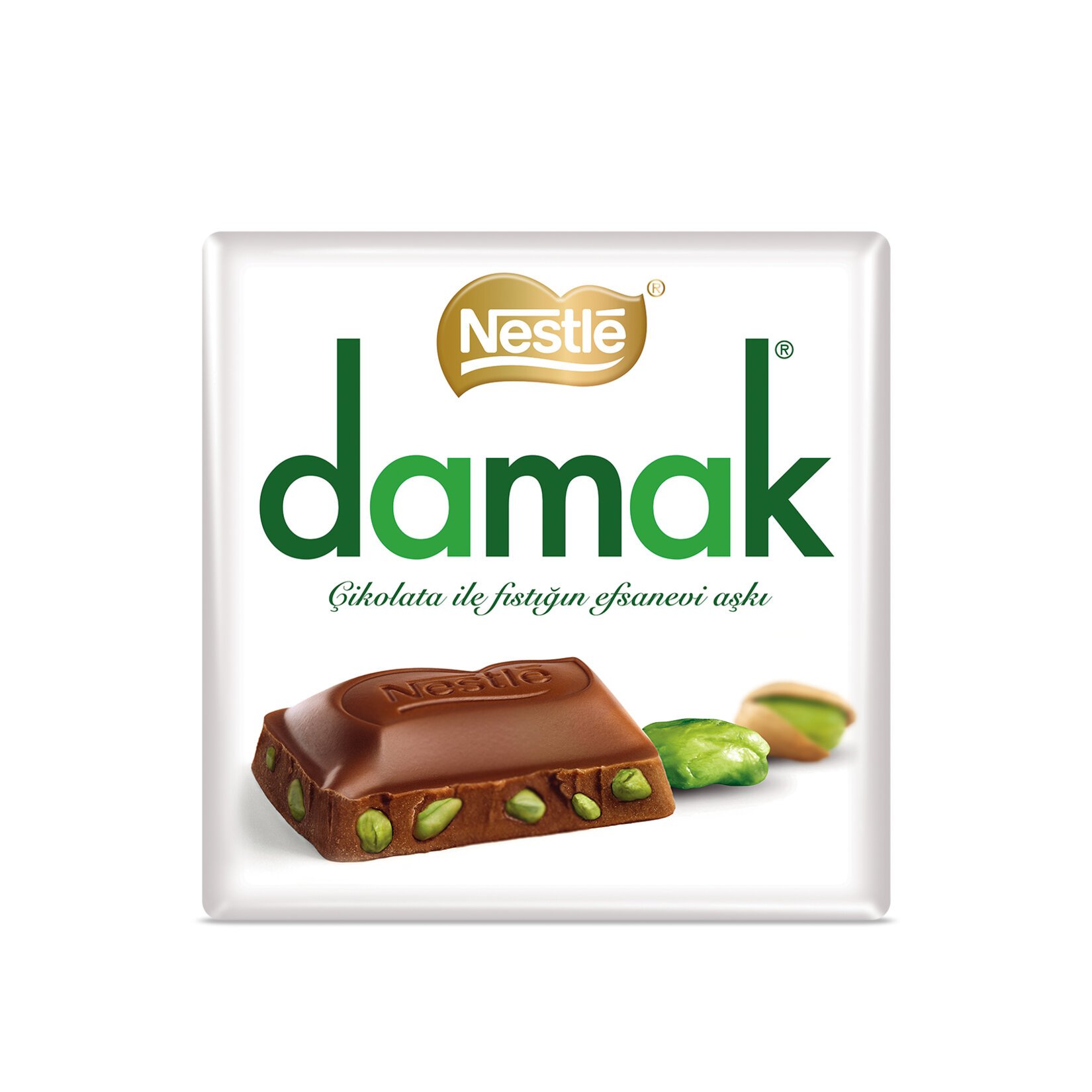 Nestlé Damak Antep Fıstıklı Sütlü Kare Çikolata 60gr