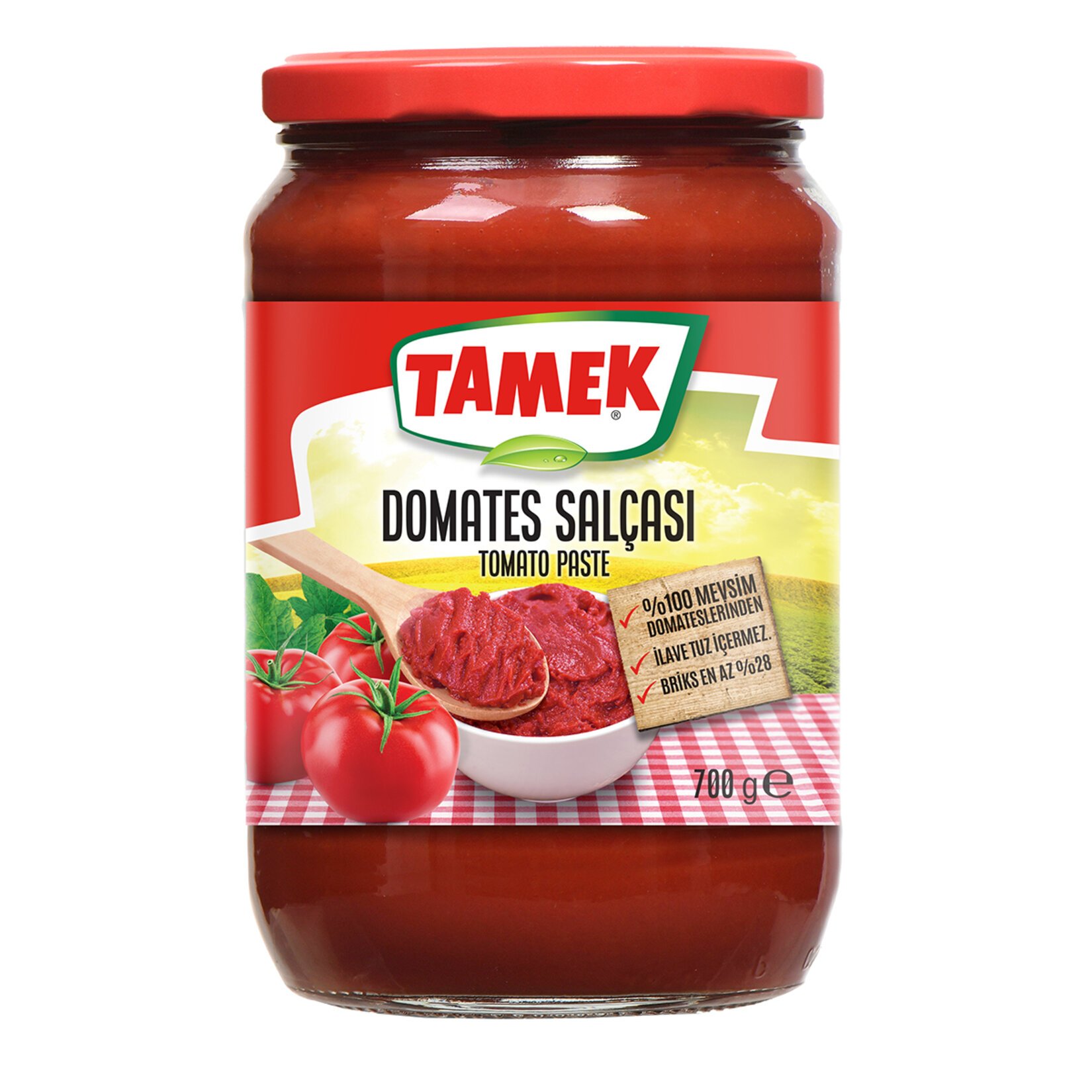 Tamek Domates Salçası 700 Gr Cam