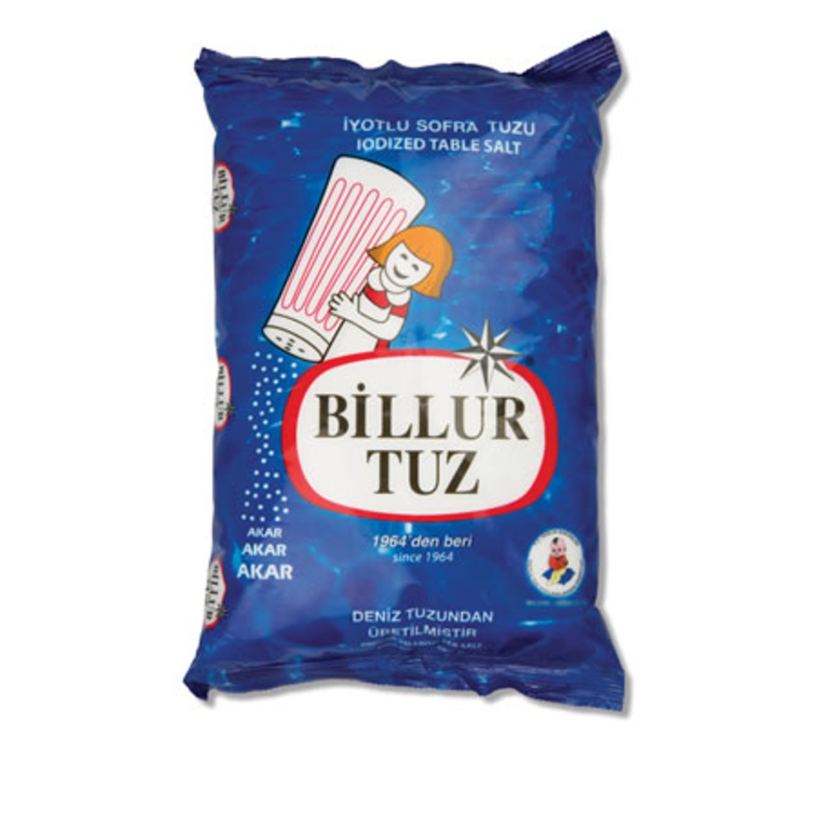 Billur Tuz Rafine İyotlu Sofra Tuzu 1,5 Kg