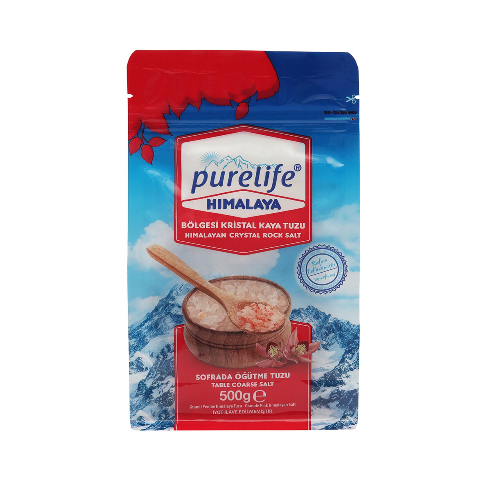 Purelife Himalaya Tuzu Pembe Granül Sofrada Öğütme 500 Gr