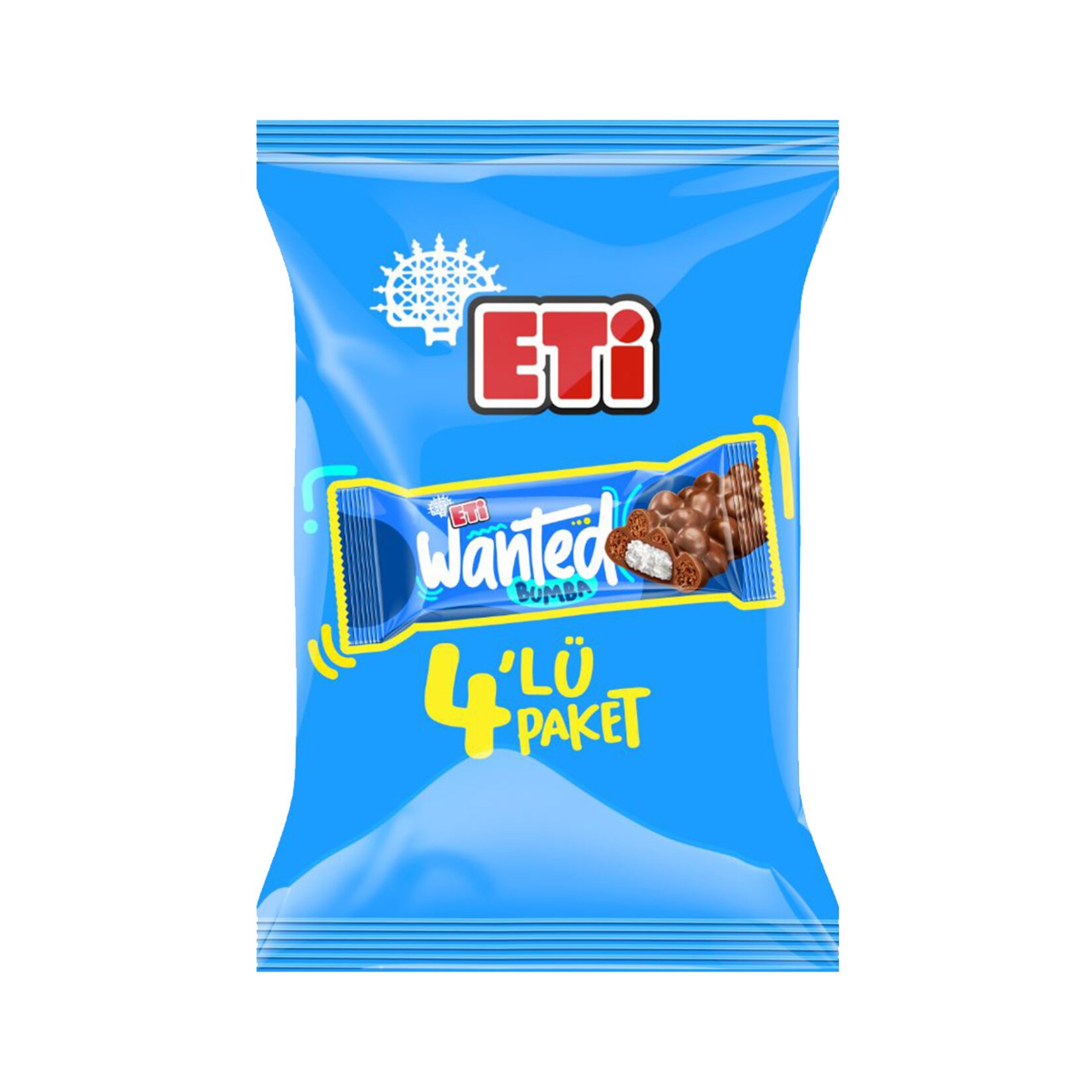 Eti Wanted Bumba Sütlü Çikolata Kaplı Mısır Buğday Gevrekli Hindistan Cevizli Bar 32 gr x 4 Adet